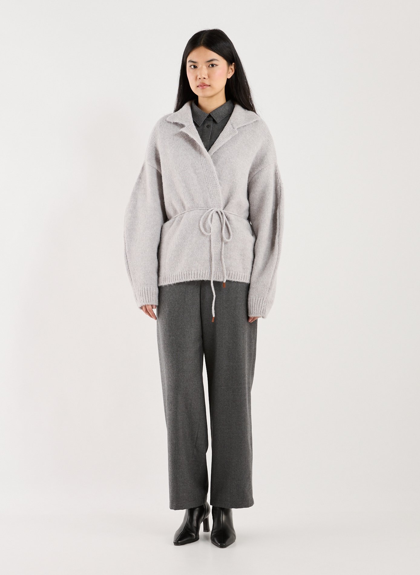 Cardigan col montant LE 17 SEPTEMBRE Gris