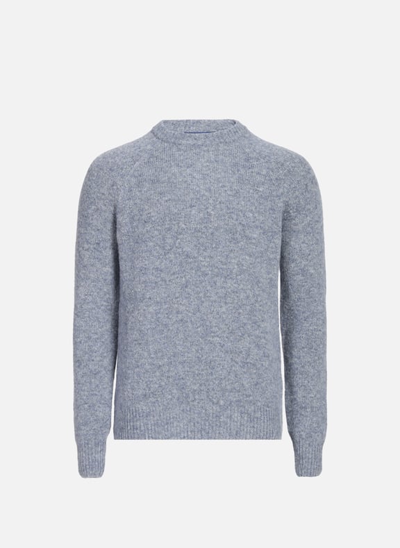 Pull col rond en laine mélangée Bleu by K-WAY K-WAY Pull col rond en laine mélangée Bleu