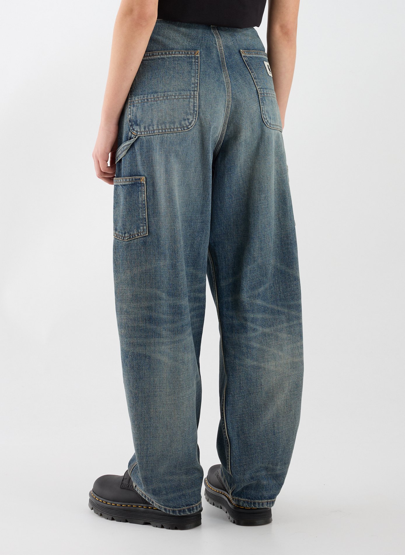 Straight leg washed denim jeans CARHARTT WIP Blue