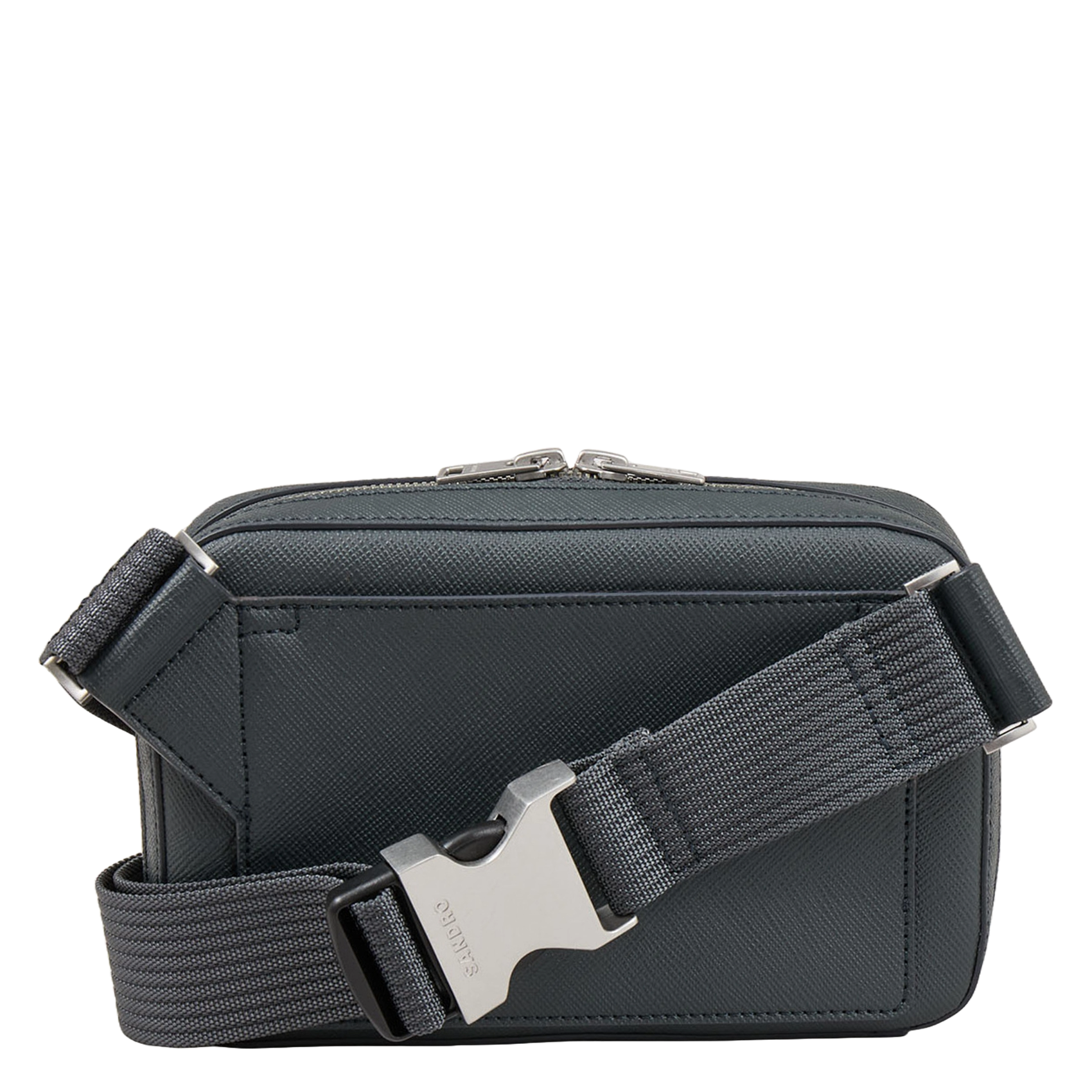 Sac bandoulière en cuir SANDRO Gris