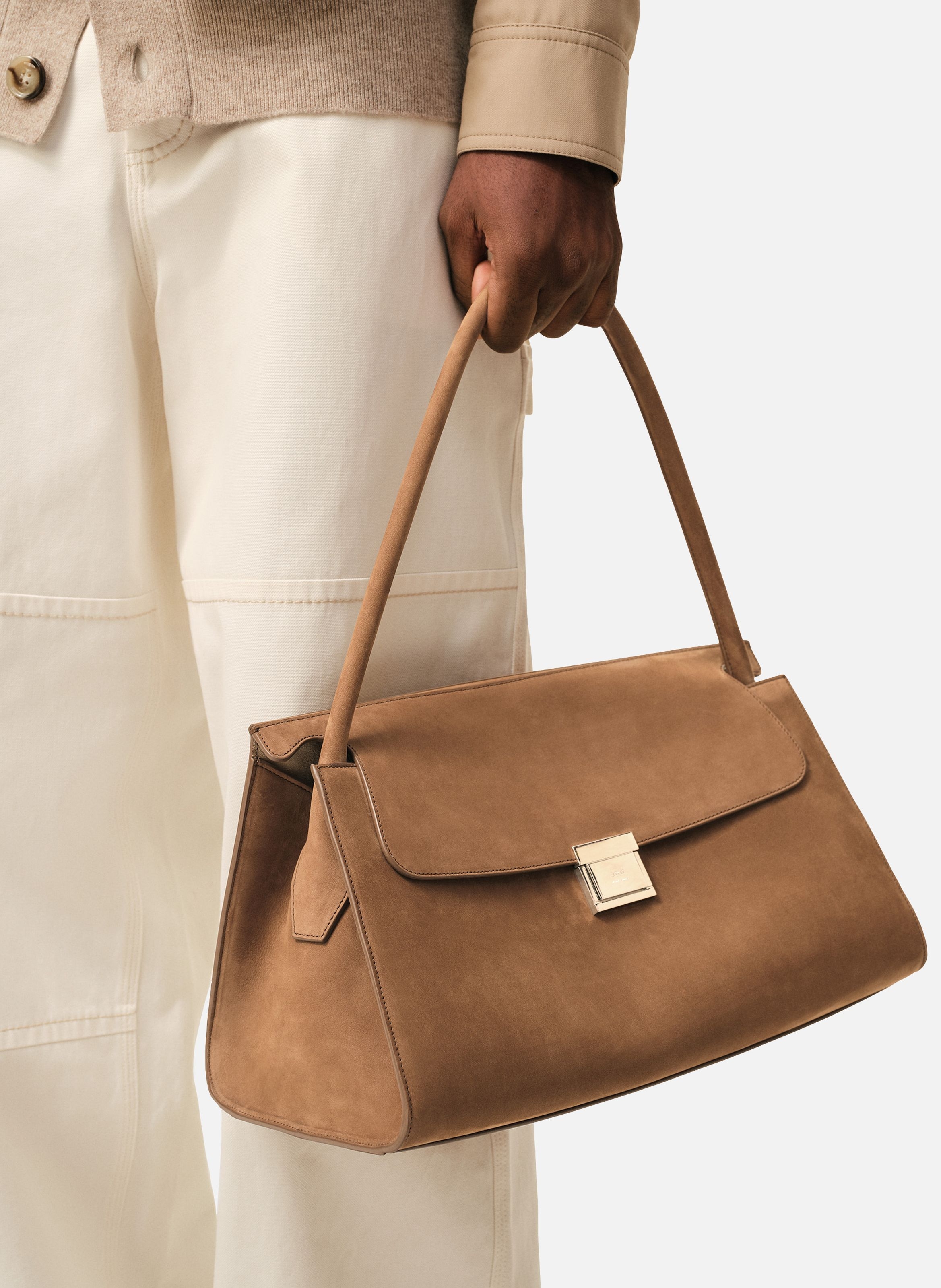 Sac mimi unisexe en cuir de veau AMI PARIS Marron