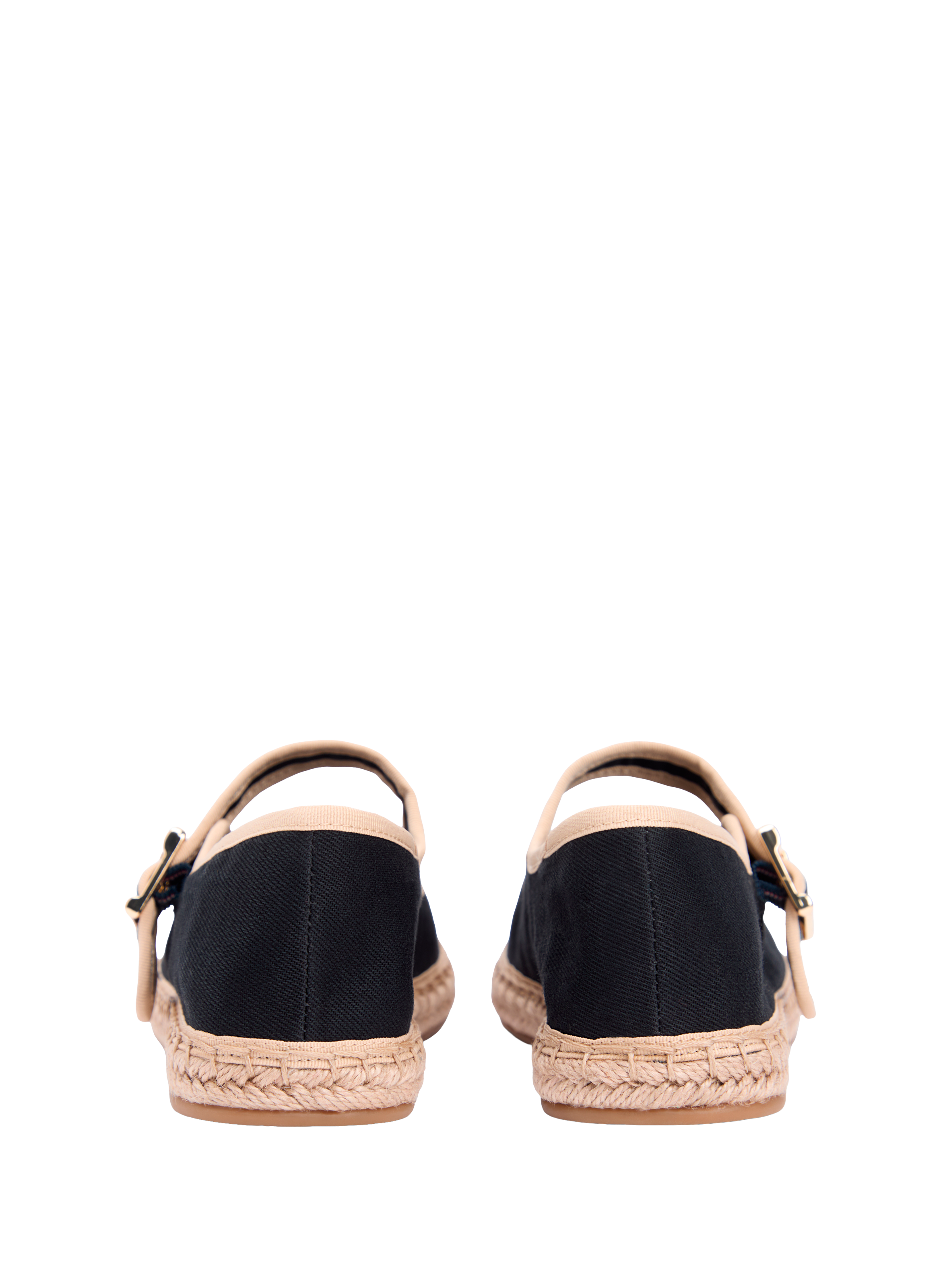 Espadrilles Mary Jane à boucles en sergé de coton TOMMY HILFIGER Noir