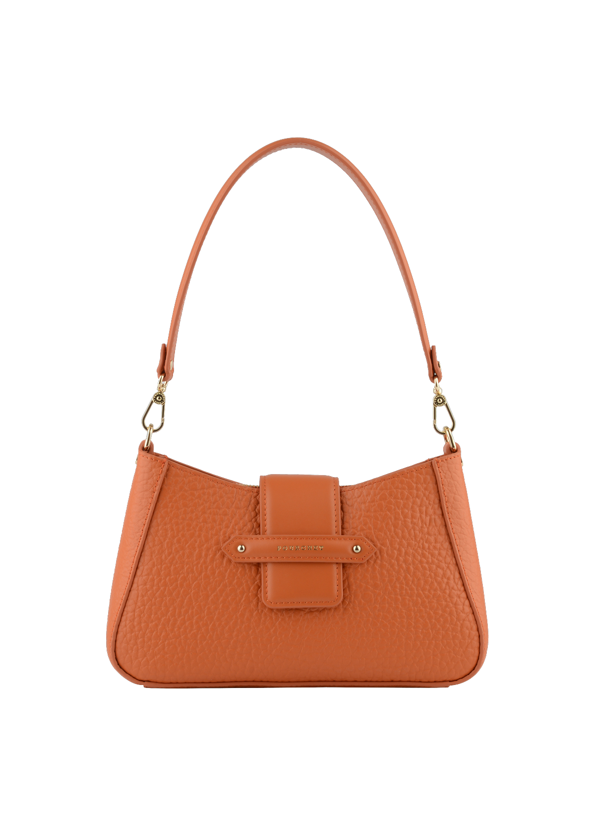 Fleuves | Sac à main en cuir de vachette POURCHET Orange