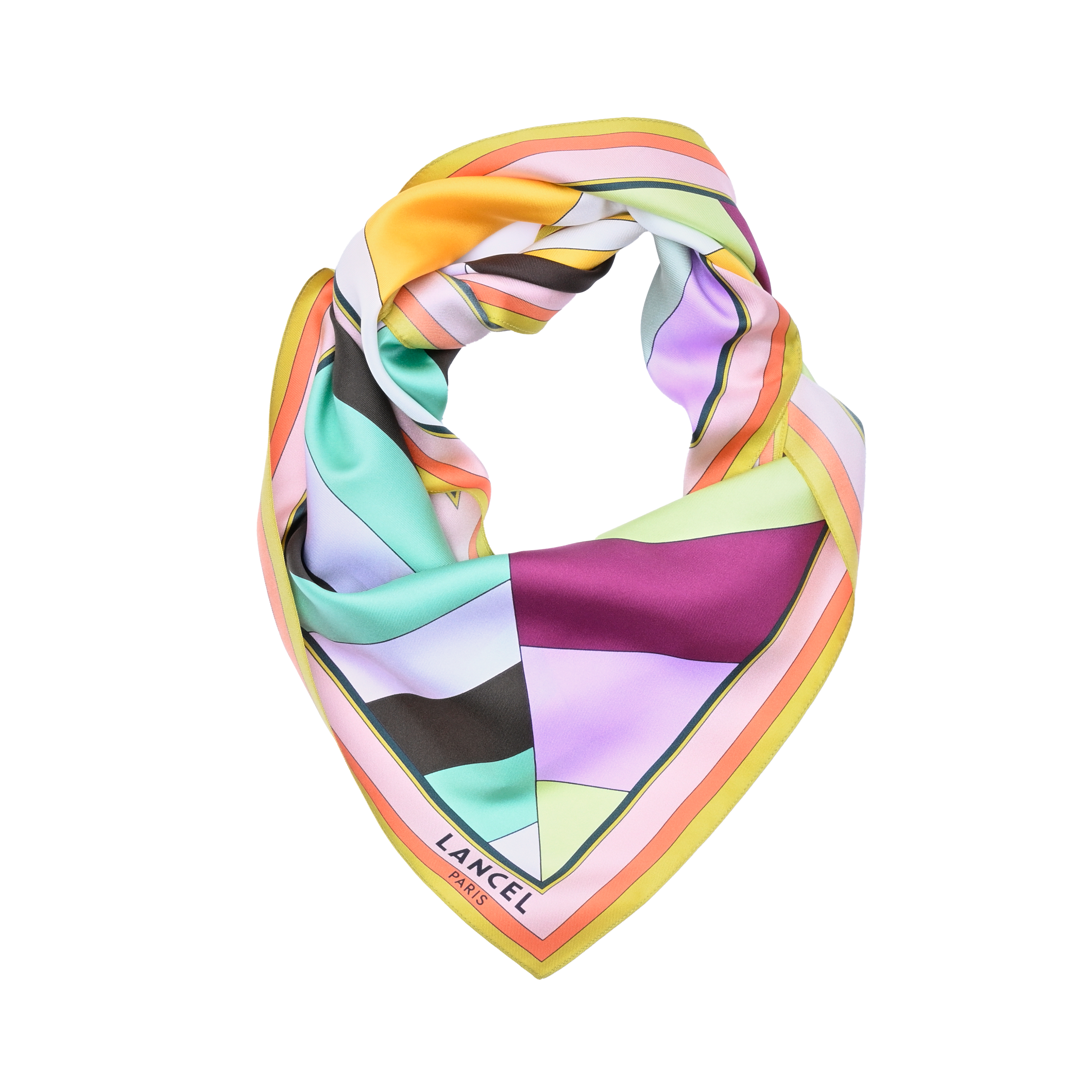 Silk triangle parasol pattern by lancel LANCEL Multicolour