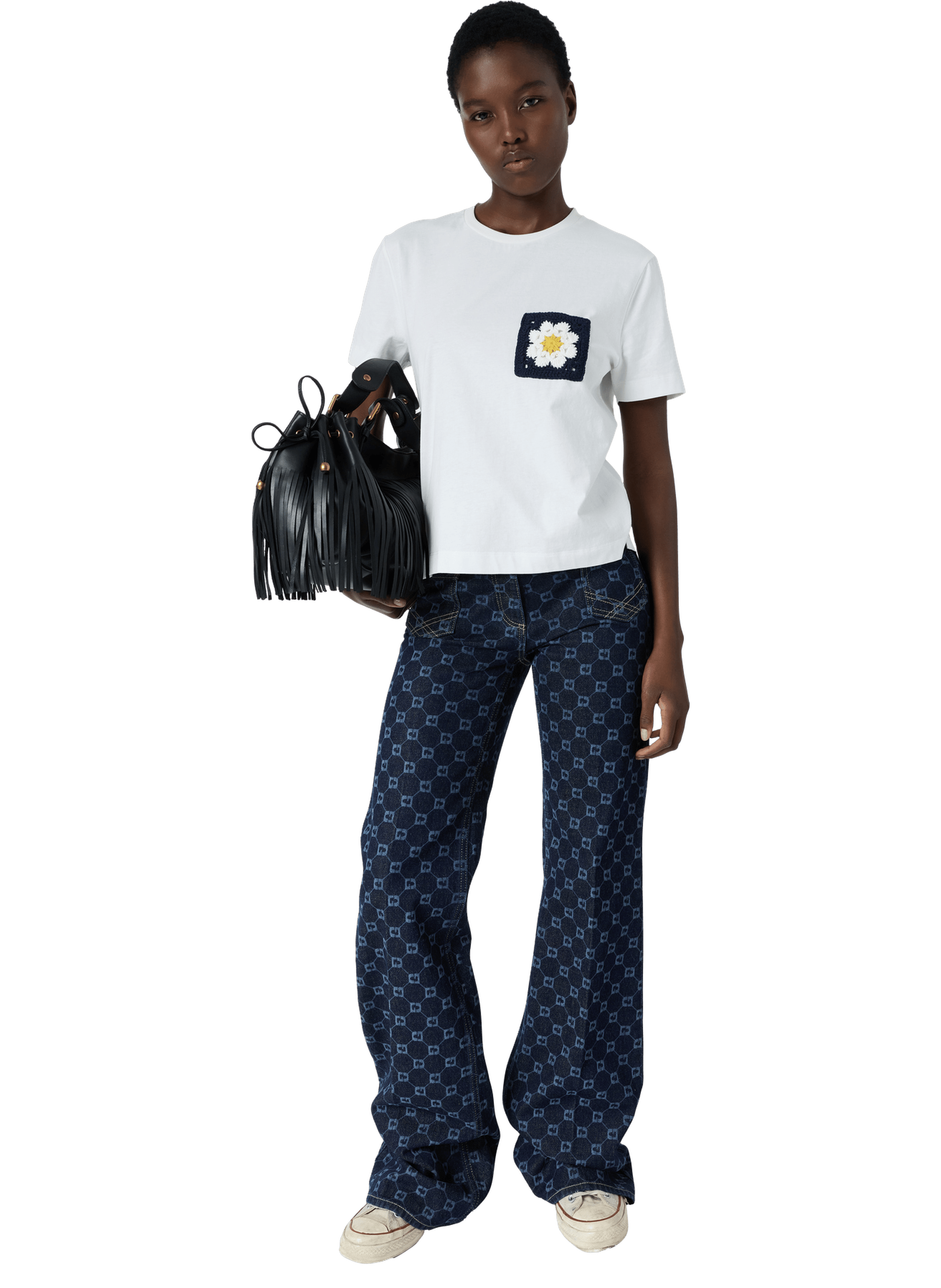 T-shirt à marguerite brodée - melvine GERARD DAREL Beige