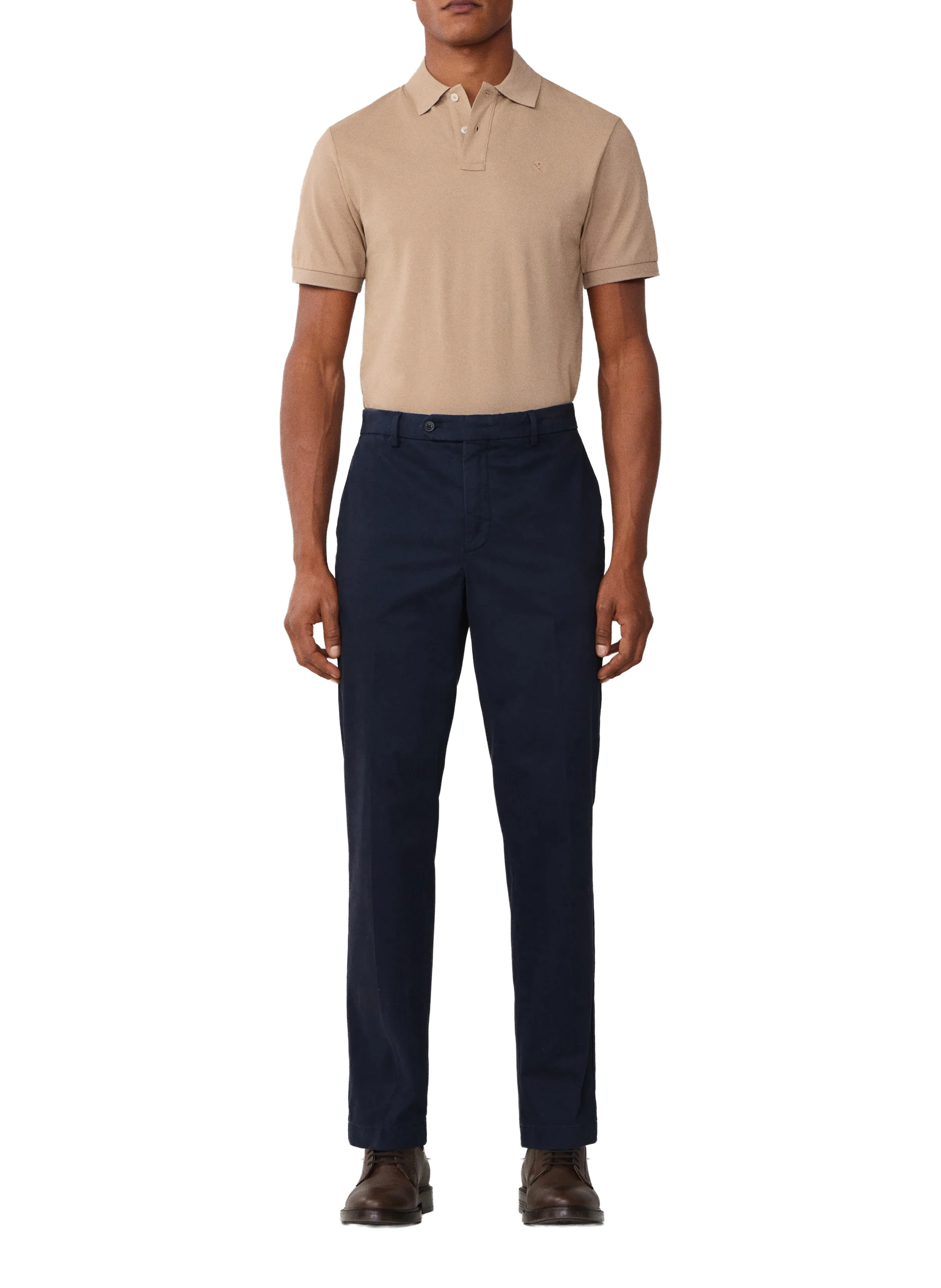 Pantalon chino en coton mélangé HACKETT Bleu