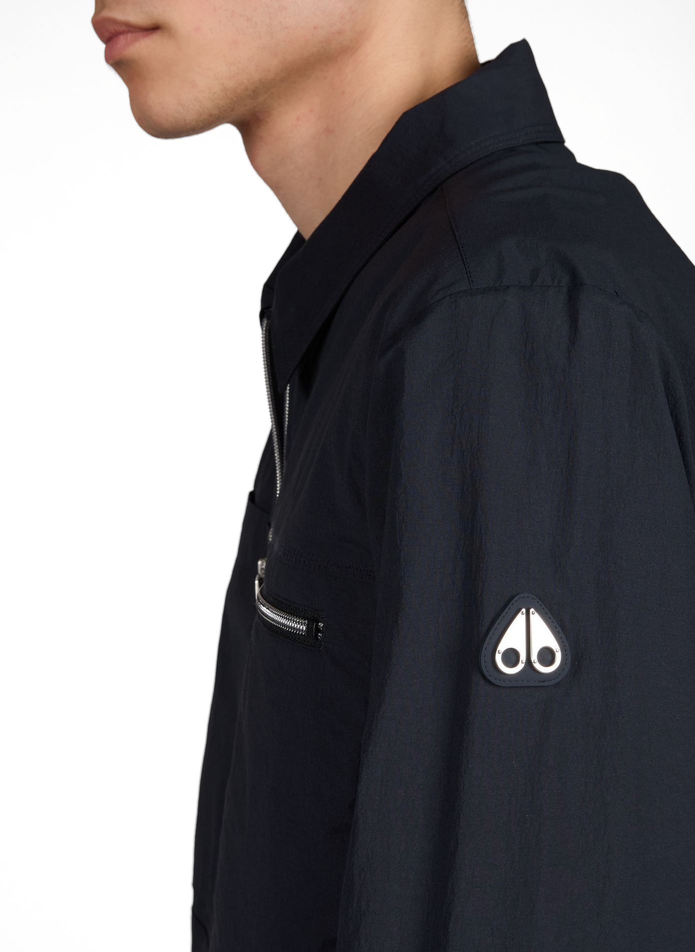 Jacket with classic collar MOOSE KNUCKLES Blue