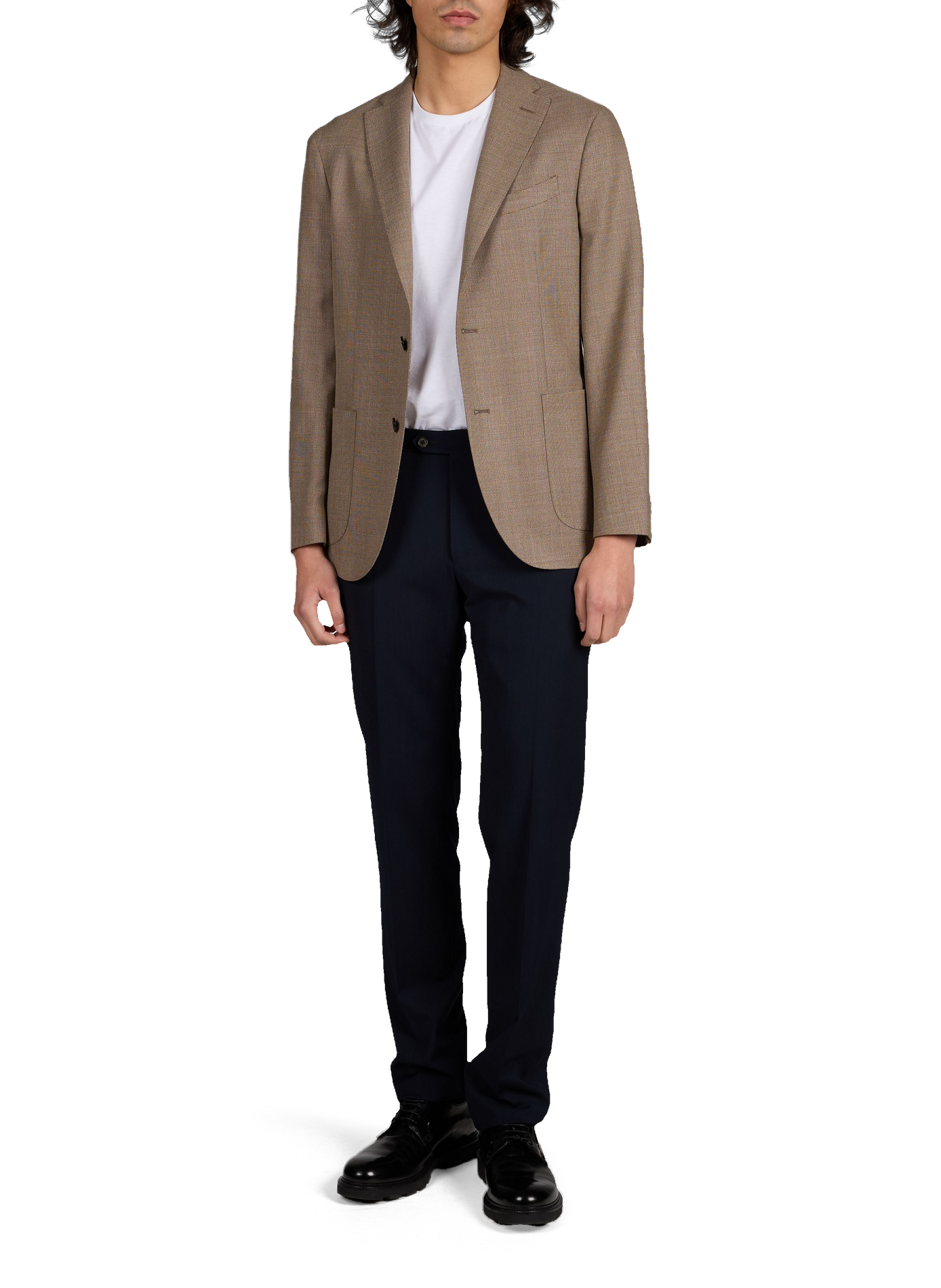 Blazer uni en laine vierge BOGLIOLI Brown