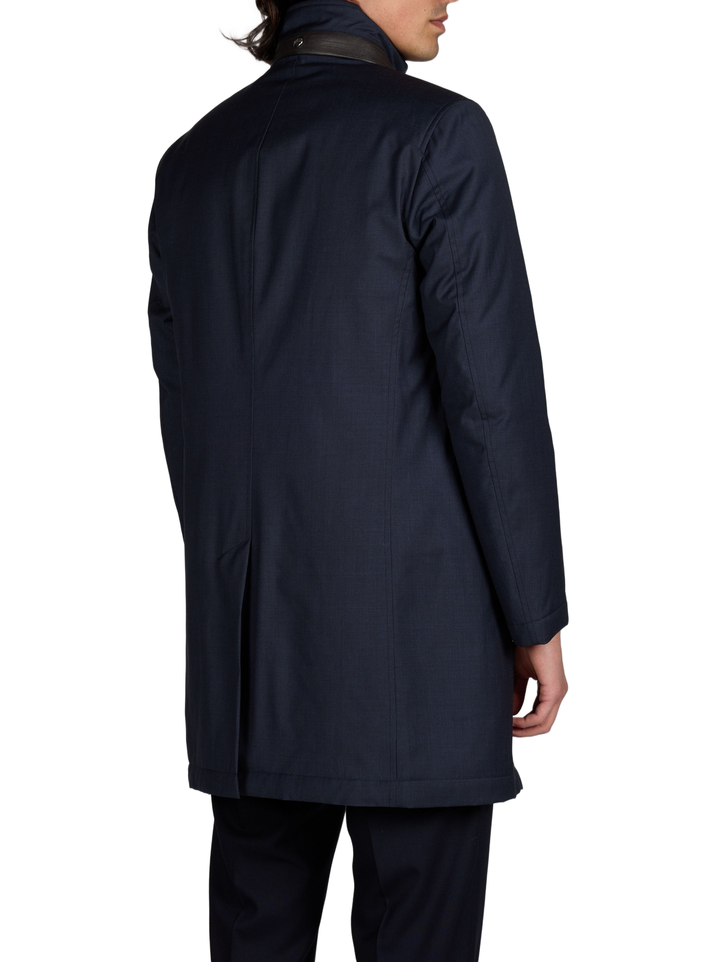 Manteau uni en laine vierge WINDSOR Bleu