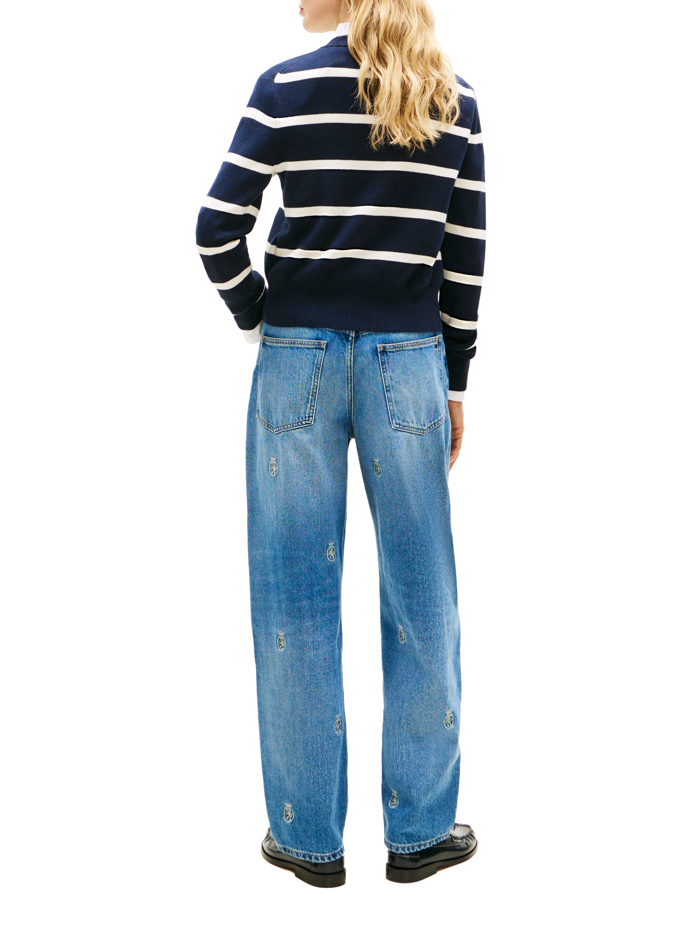 Cardigan à rayures en coton TOMMY HILFIGER Multicolore