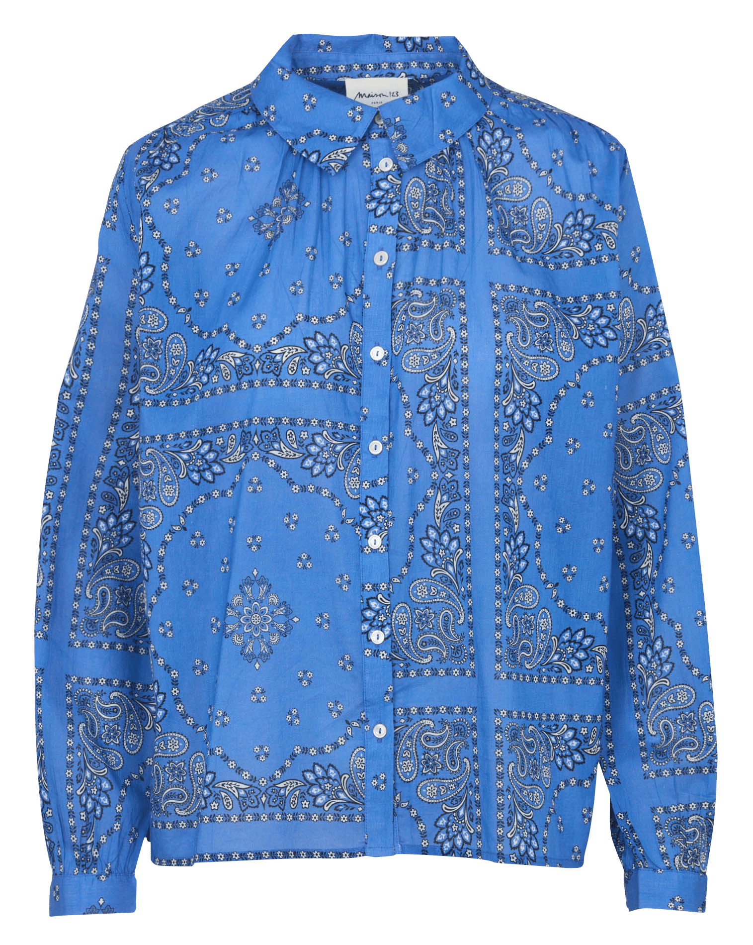 Chemise ample col classique imprimé cachemire en coton daurely MAISON 123 Violet