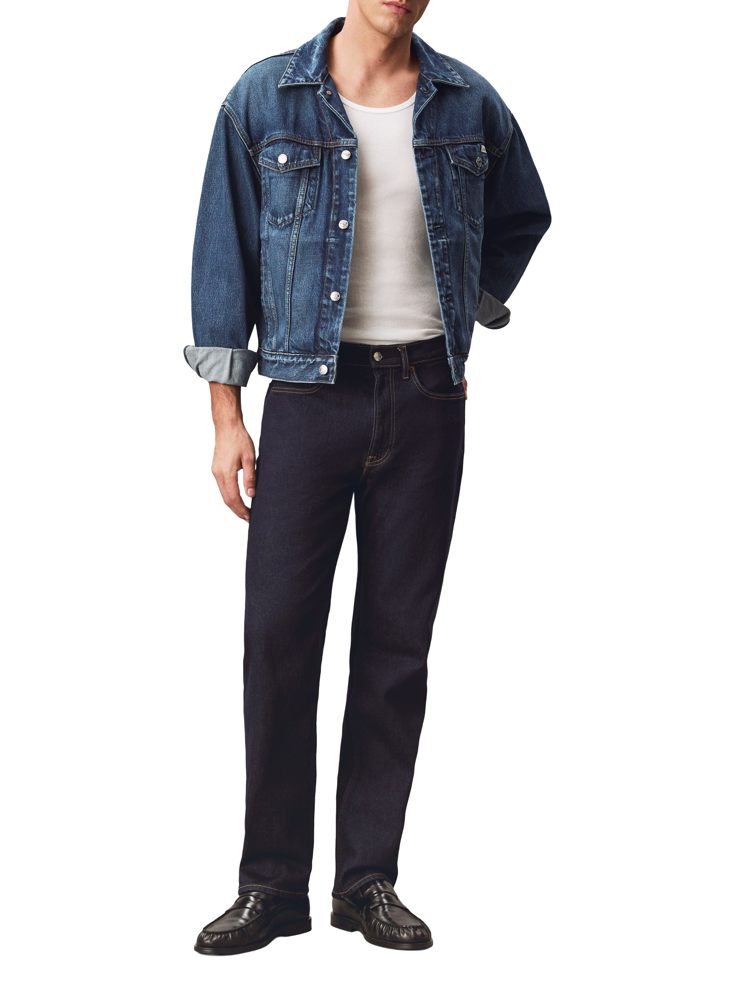 CK Classic straight jeans in blended cotton denim CALVIN KLEIN Blue