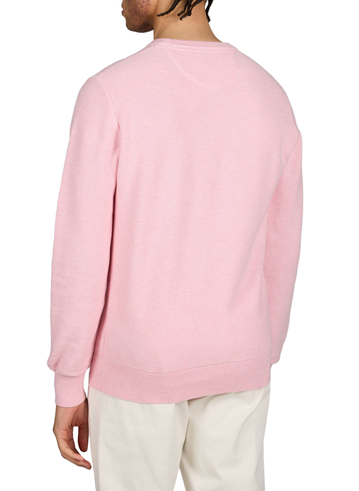 Straight round neck cotton sweater EDEN PARK Blue