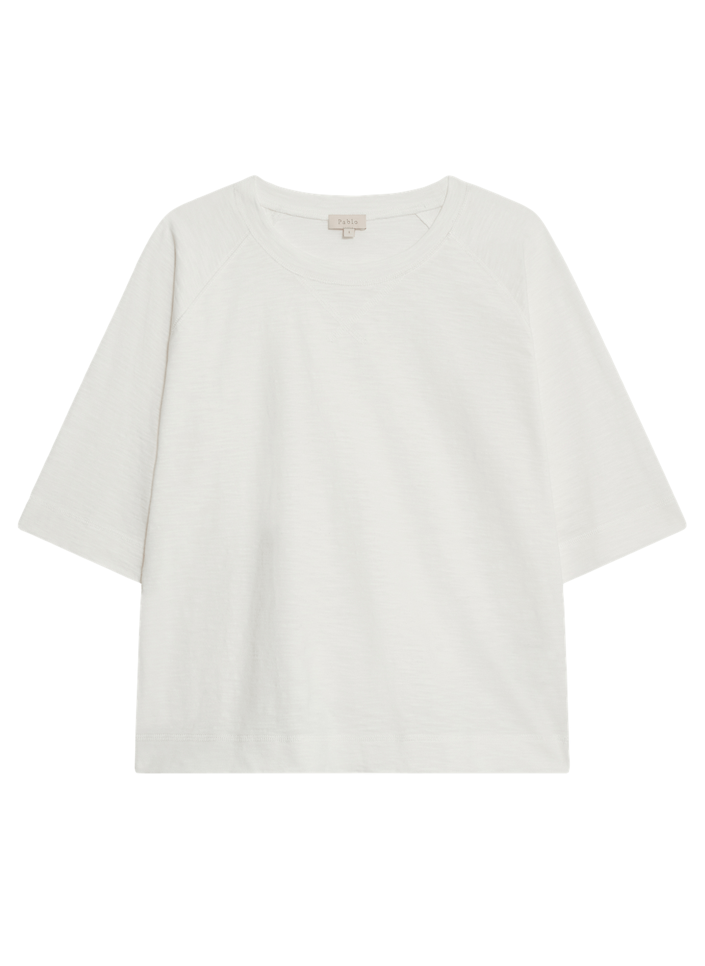 T-shirt à col rond en coton - tally PABLO Blanc