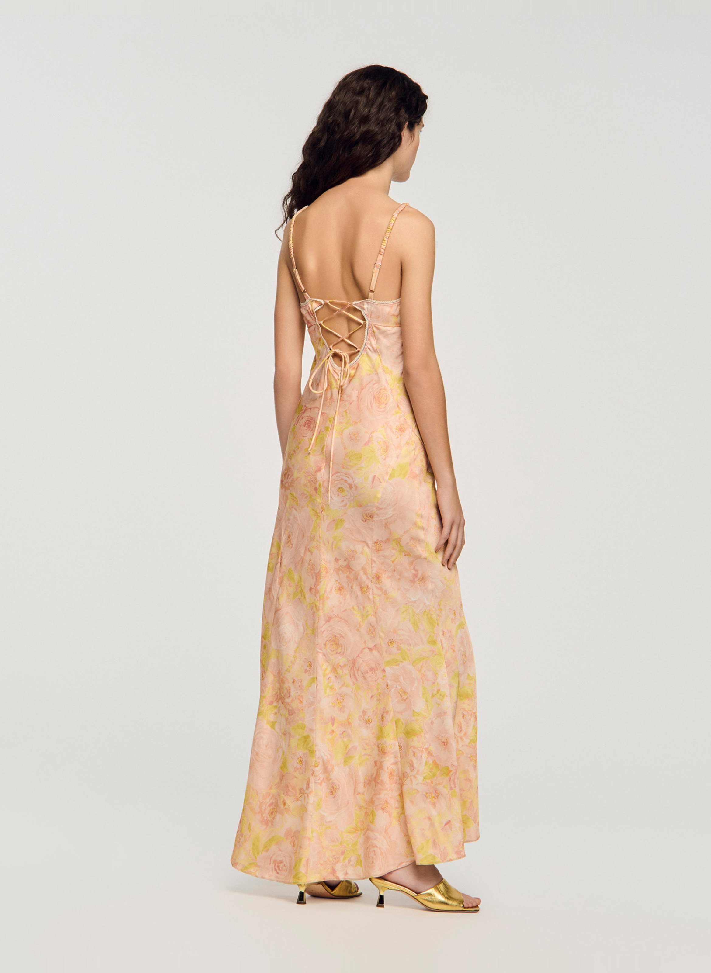 Robe longue imprimé SANDRO Rose