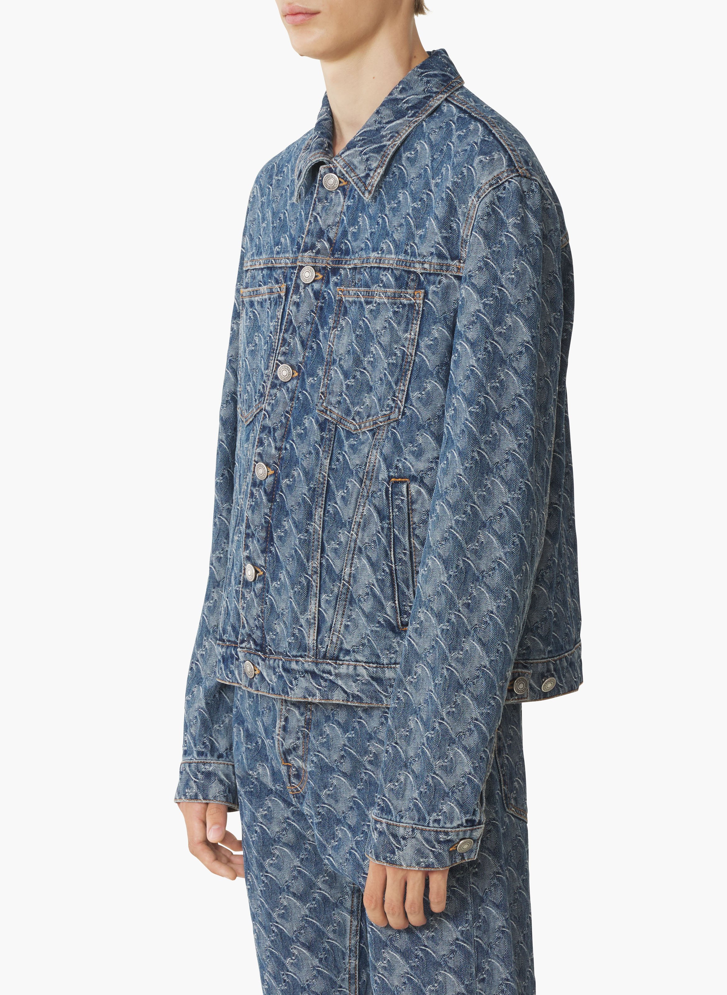 Veste en denim jacquard lunar year LANVIN Bleu