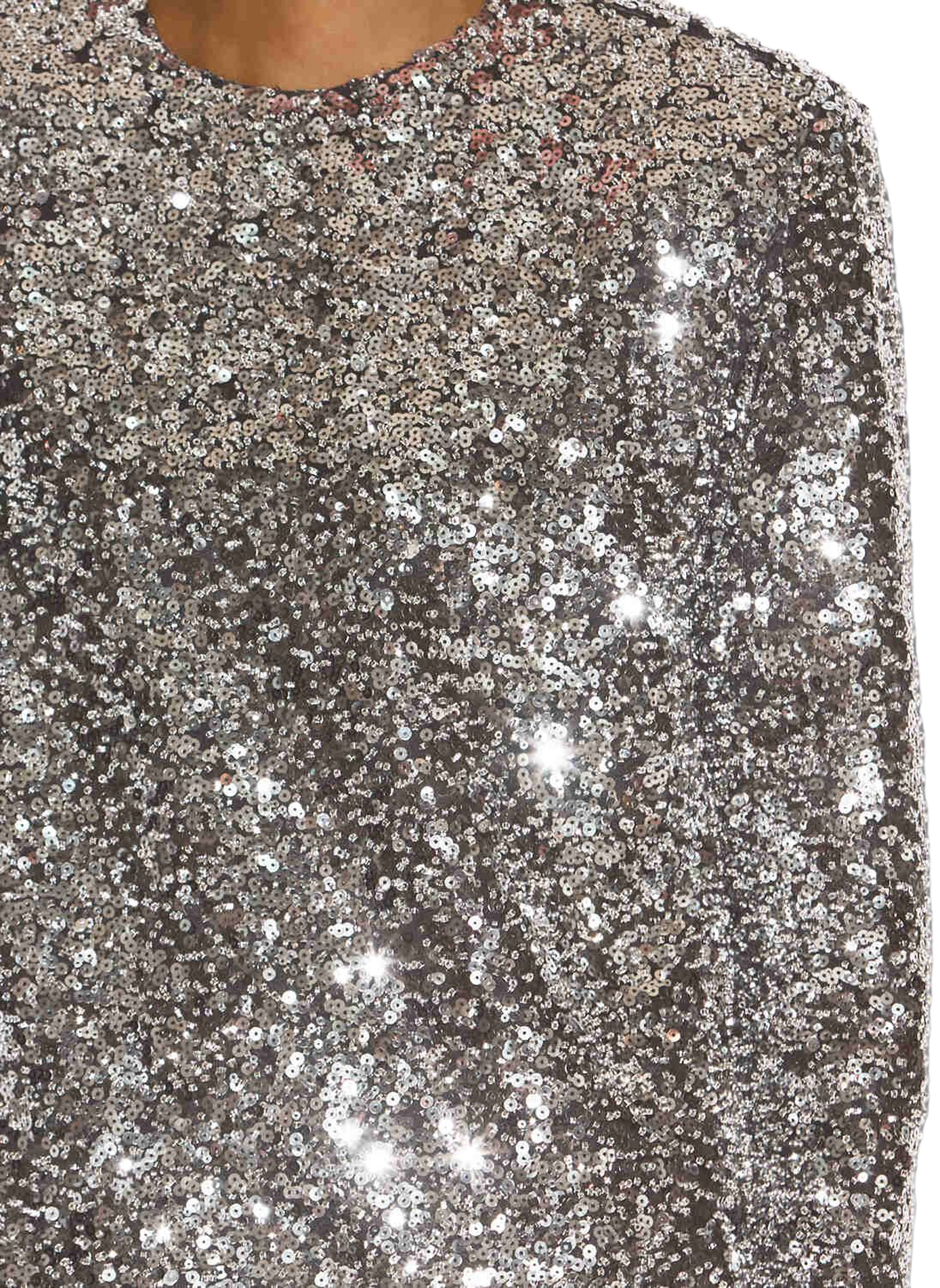 Heliane straight short dress in sequins ISABEL MARANT Silver