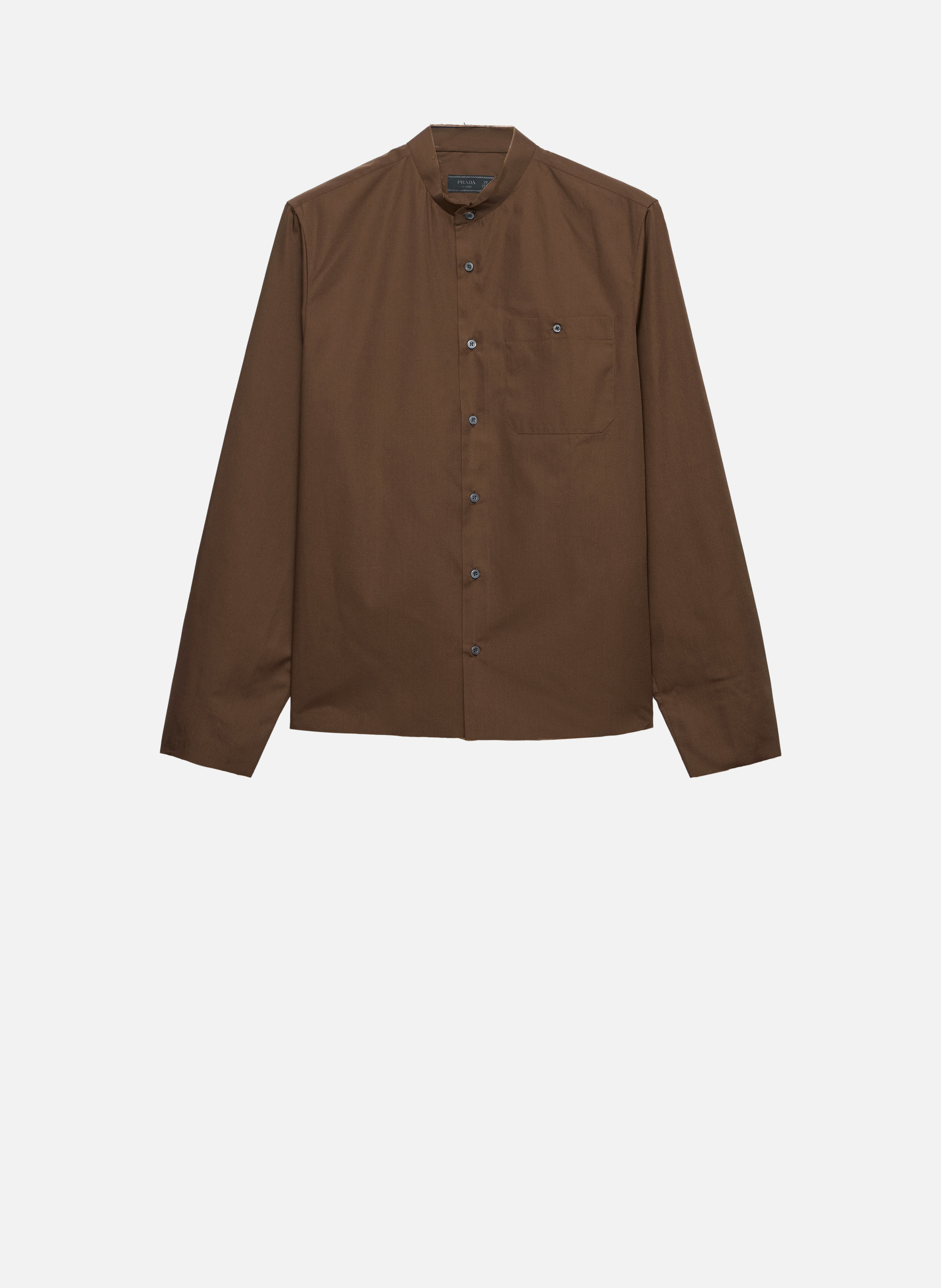 Chemise en mélange de coton PRADA Marron