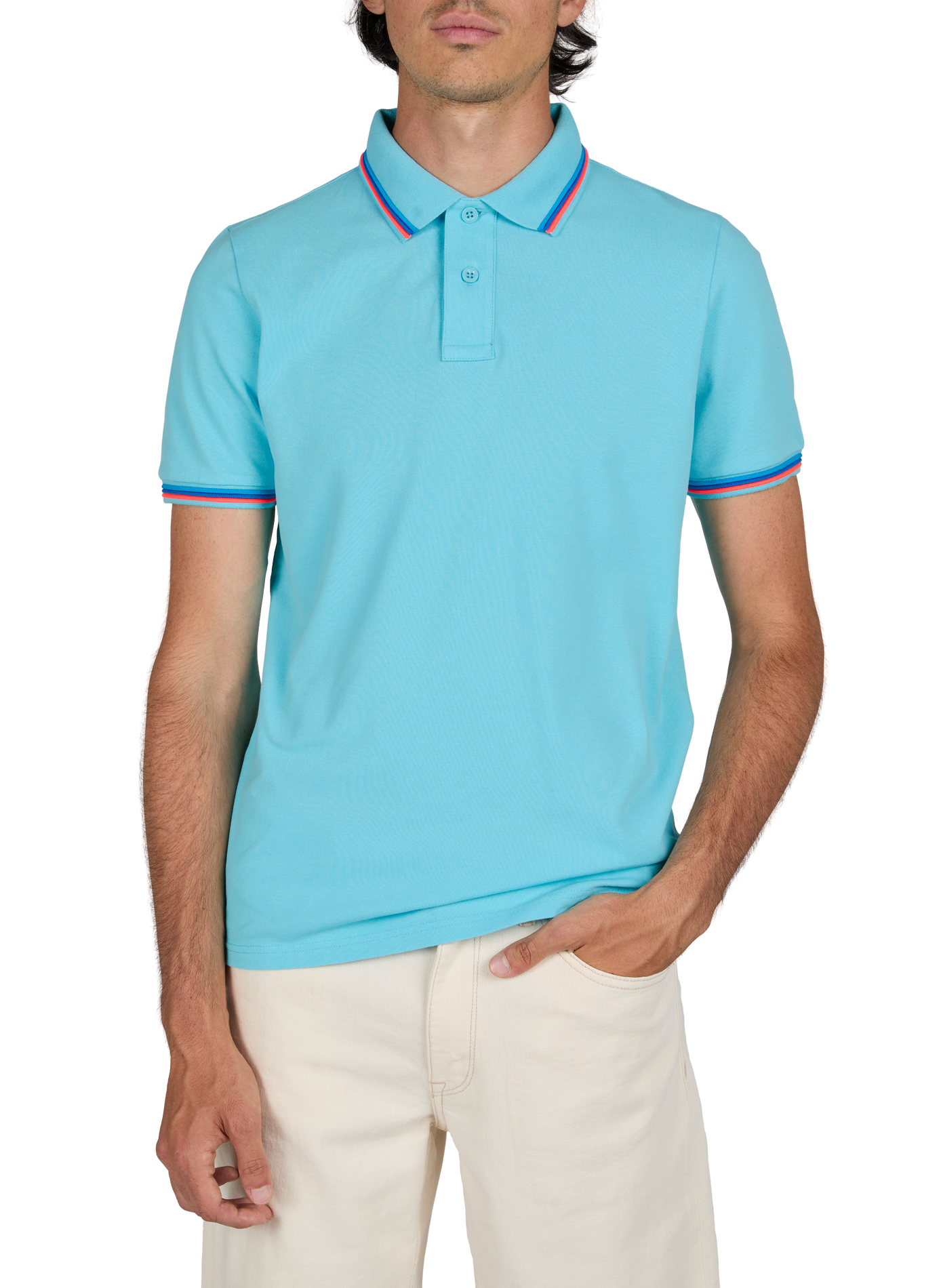 Cotton-blend polo shirt SUNDEK Blue