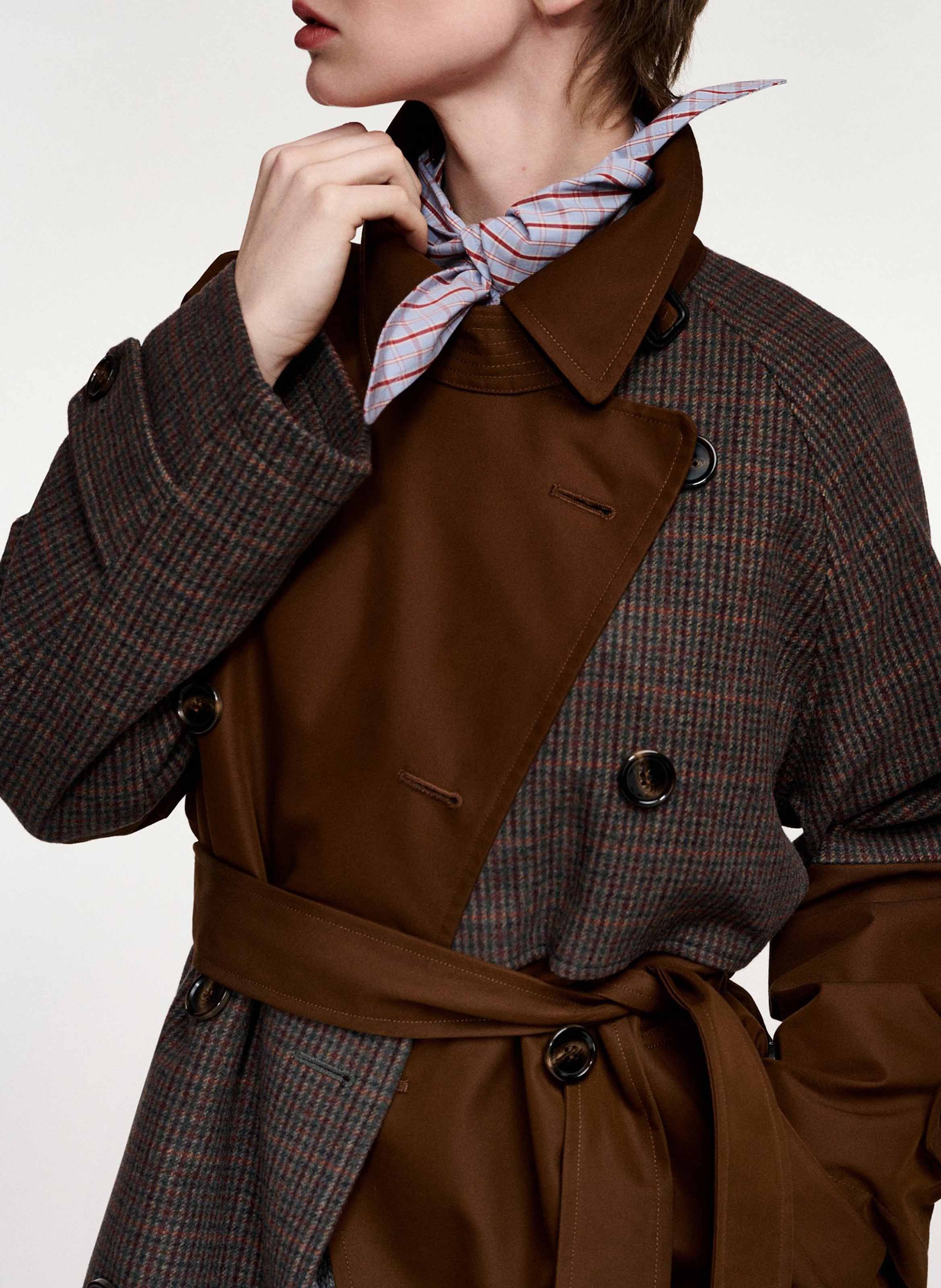Trench cintré en coton mélangé kagu ESSENTIEL ANTWERP Gris