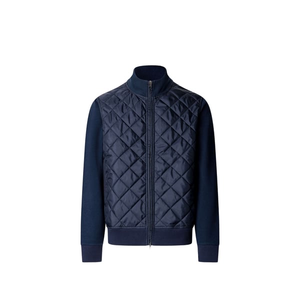 Sweat droit col montant matelassé en coton mélangé Sweat droit col montant matelassé en coton mélangé