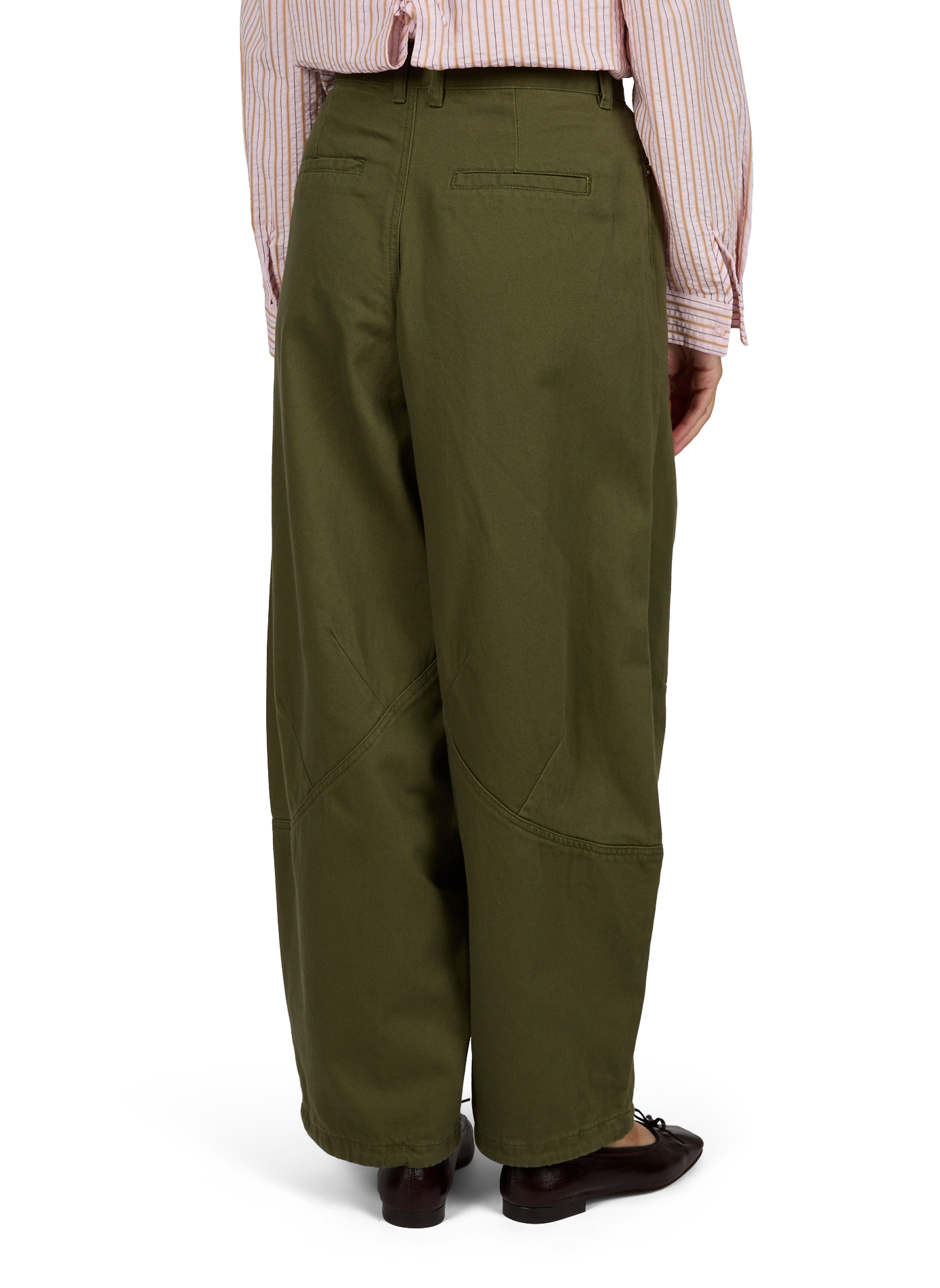 Jeans barell aus Baumwolle und Leinen OBJECT Braun