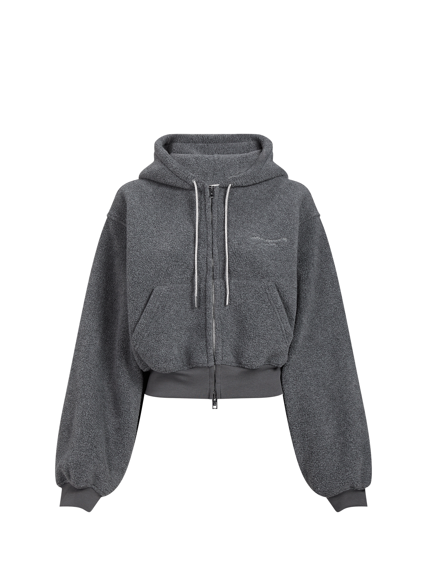 Oversized zip-up hoodie ALEXANDER WANG Grey