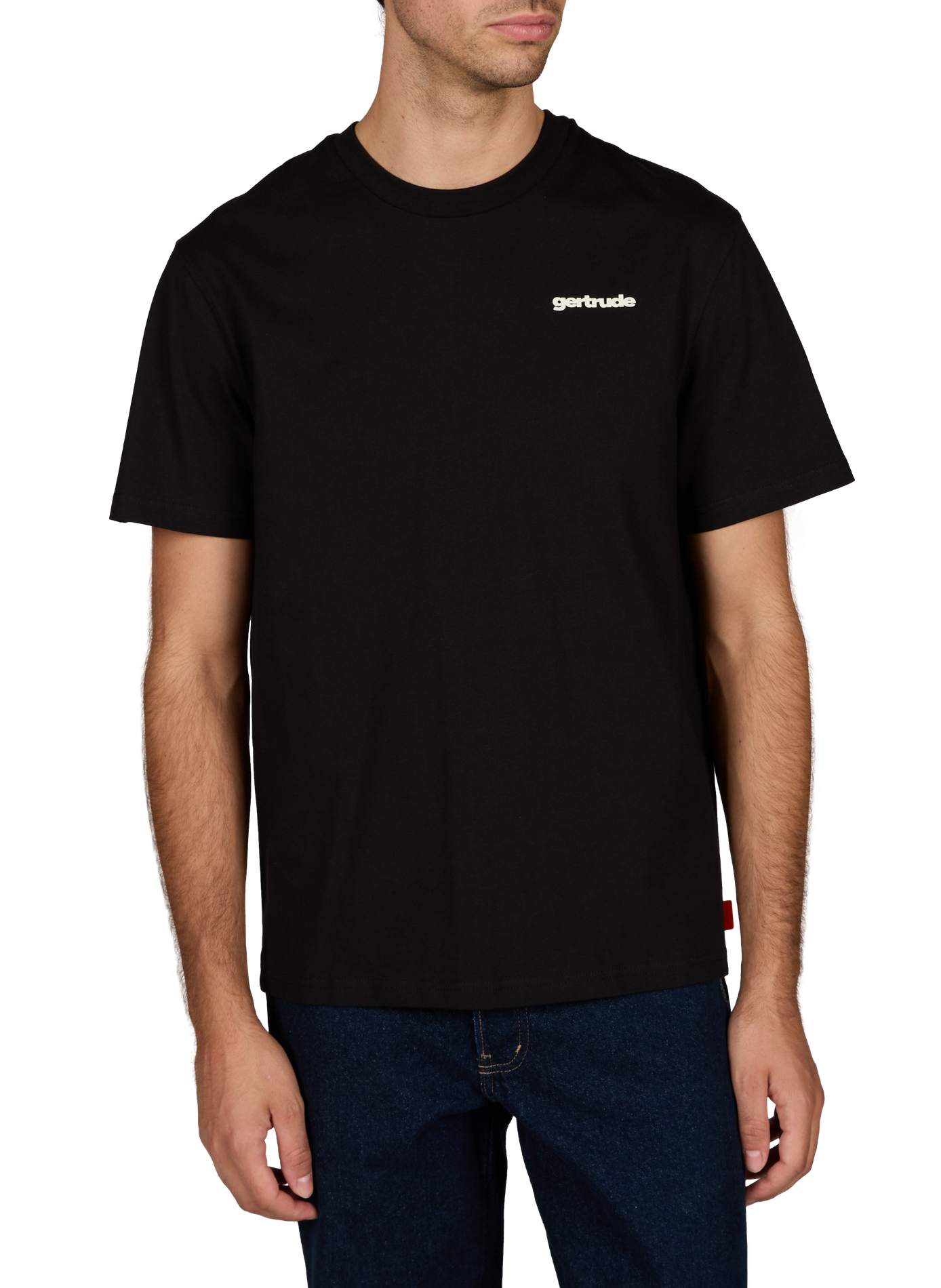 Leonstripe straight-fit crew-neck printed cotton T-shirt GERTRUDE Black