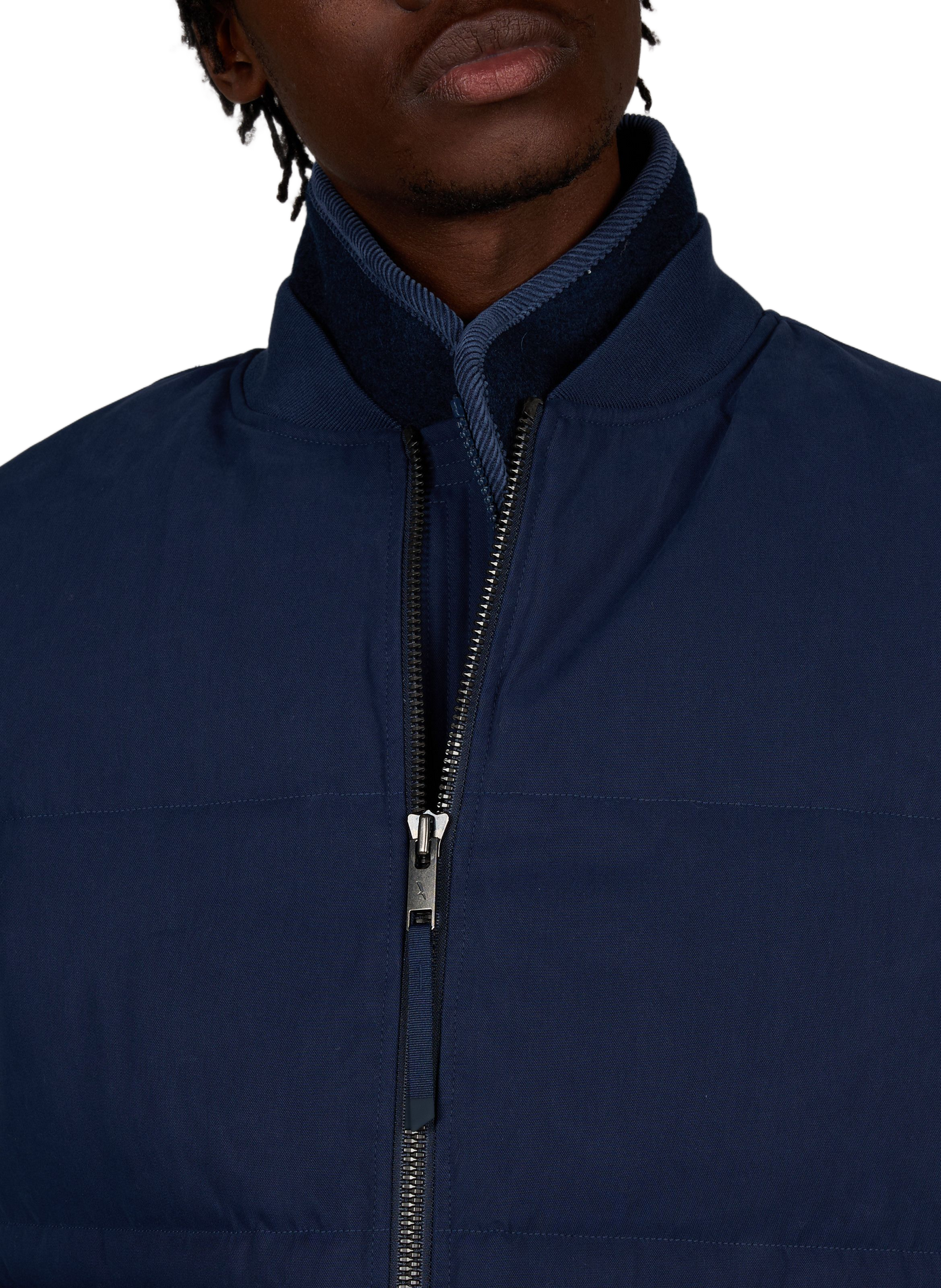 Blouson sans manche col teddy en coton mélangé AIGLE Bleu