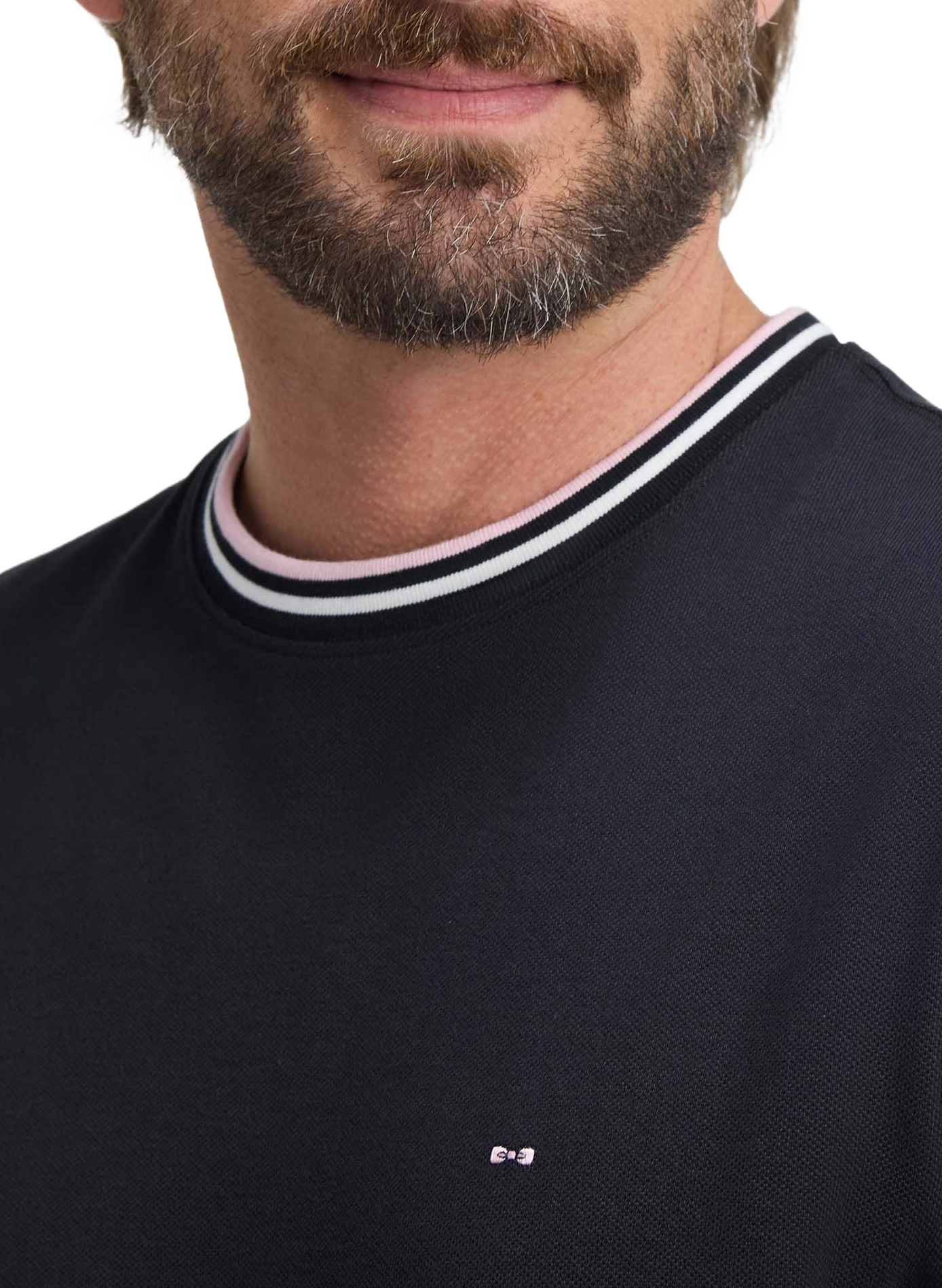 Tee-shirt col rond en coton | Zwart EDEN PARK Heren