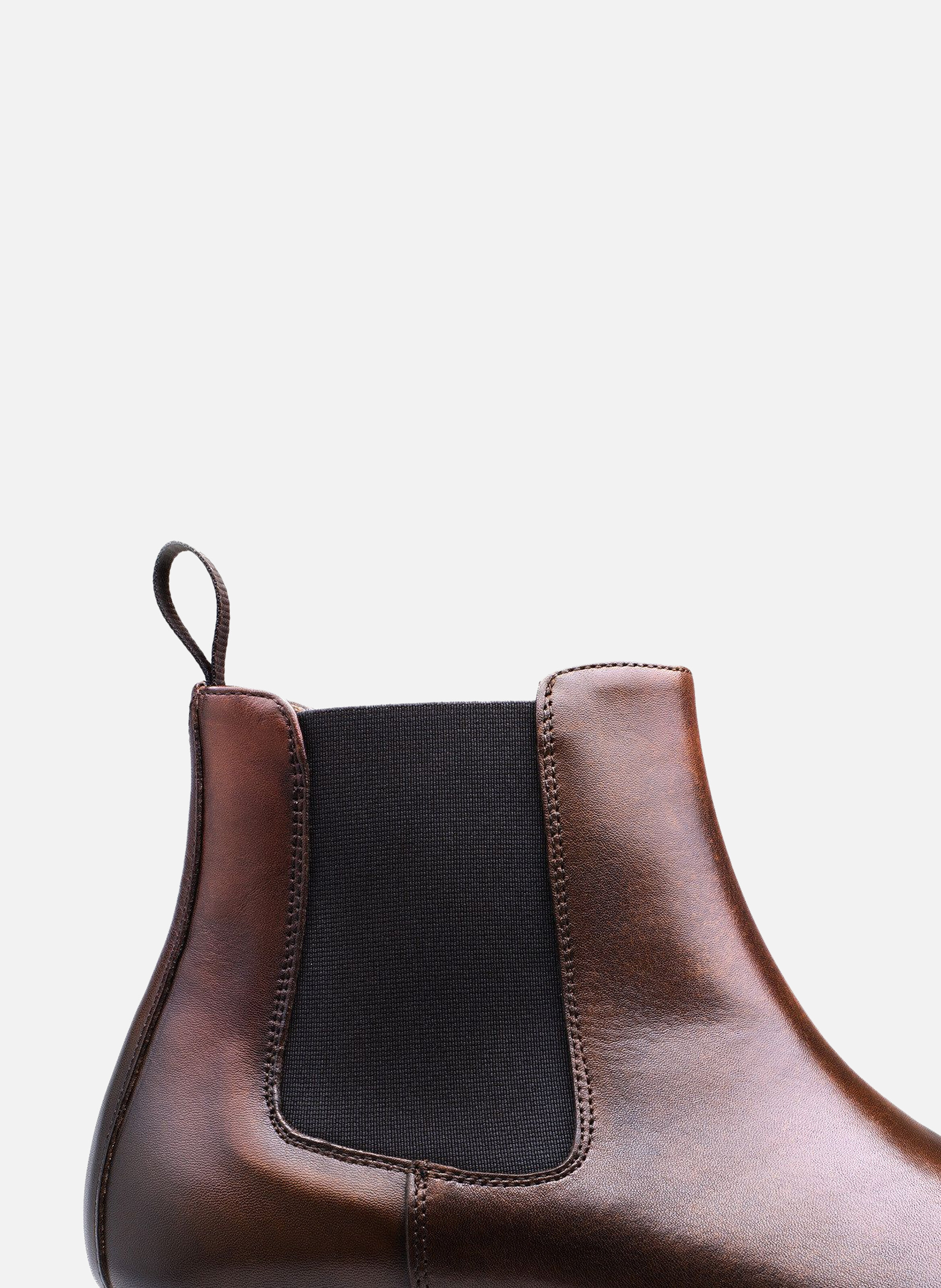 Bottines cuir chelsea FINSBURY Marron