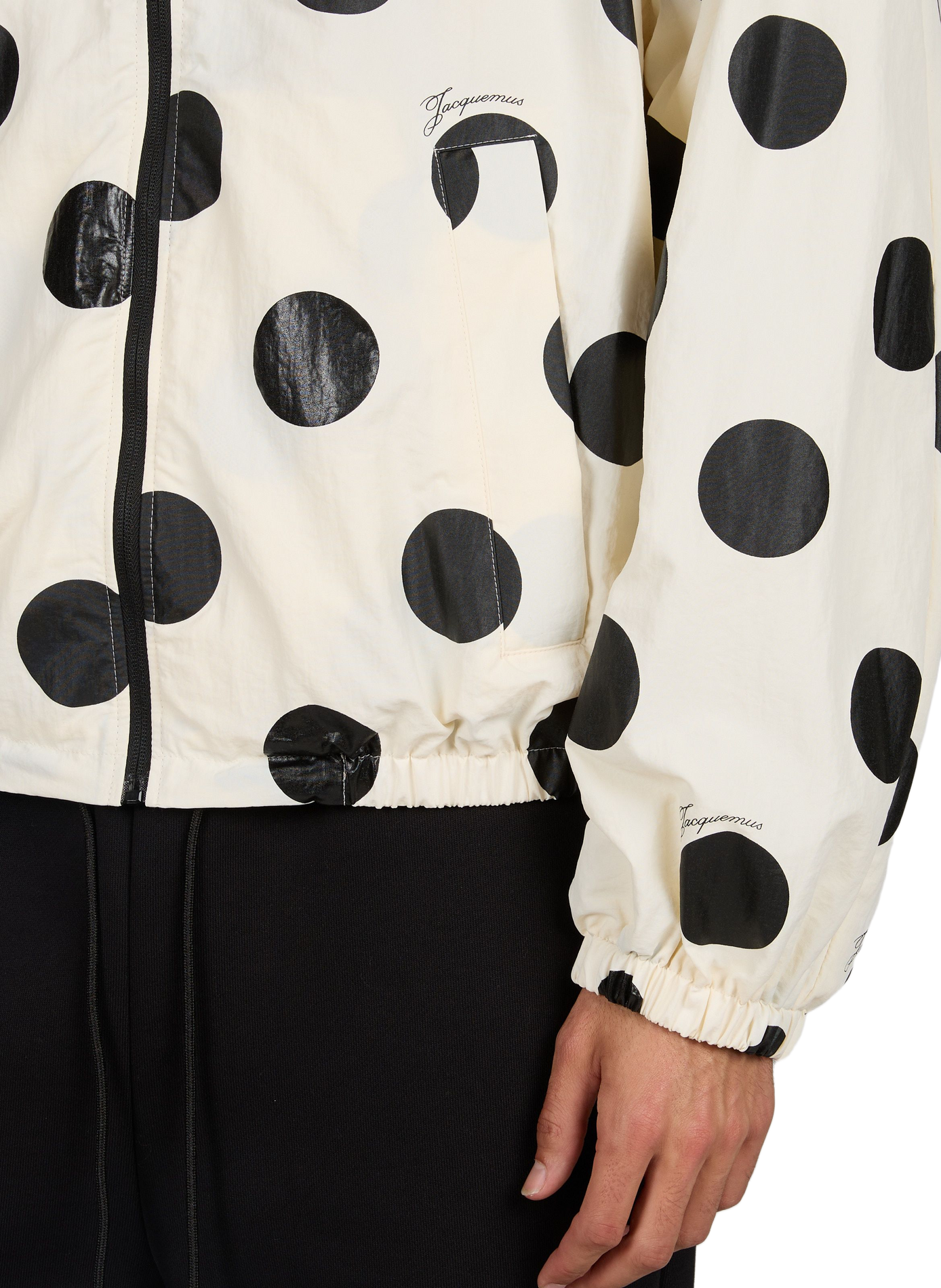 De ruime windbreaker met klassieke kraag en stippen JACQUEMUS Veelkleurig