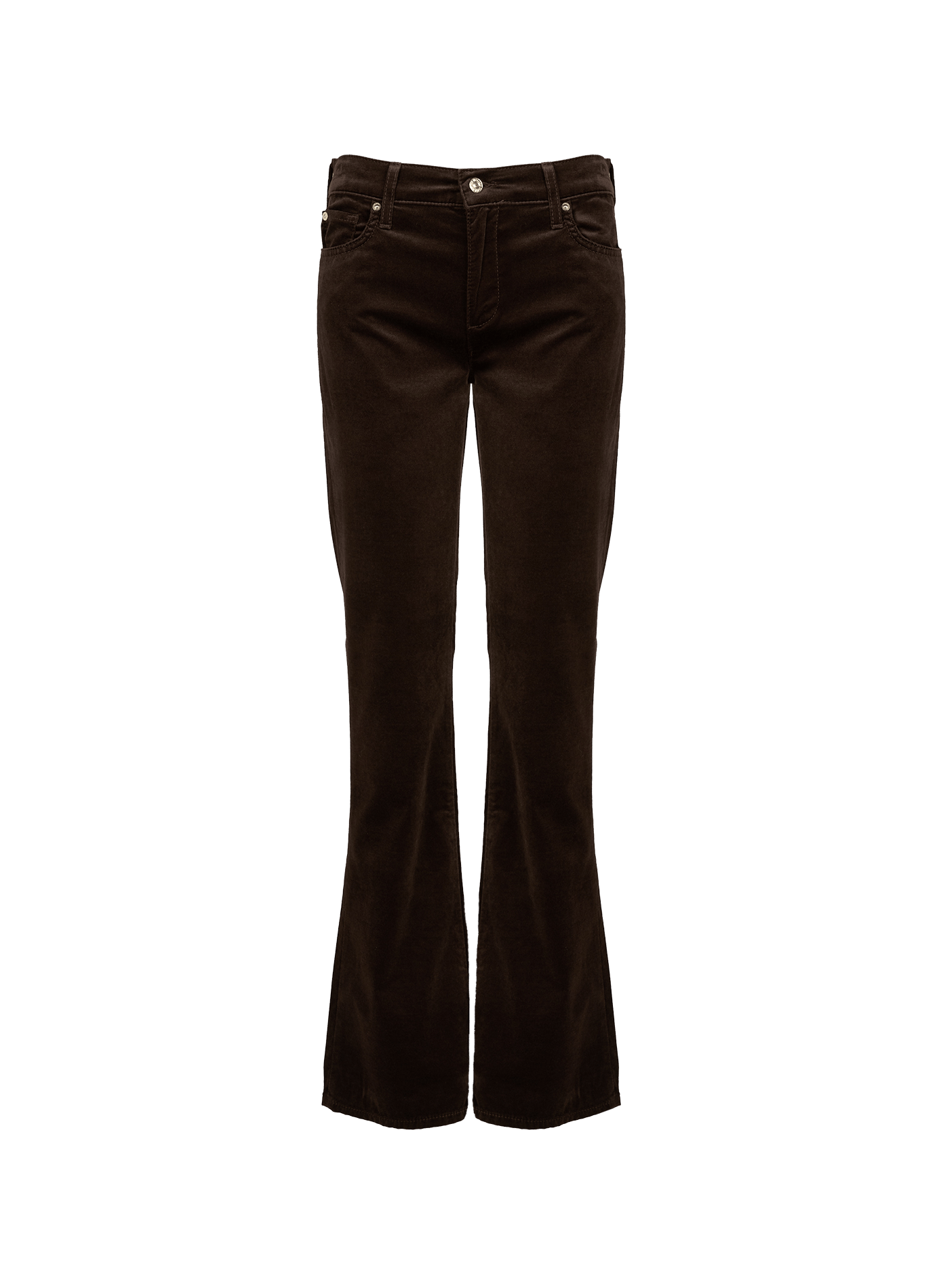 Einfarbige Schlaghose aus Samt 7 FOR ALL MANKIND Braun