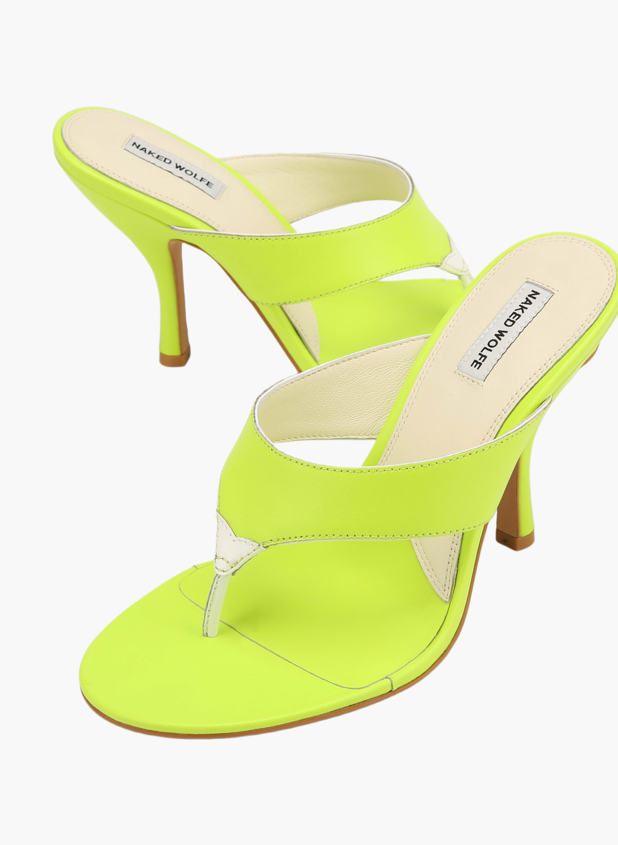 Chaussures à talons martine en cuir | Jaune NAKED WOLFE Femme