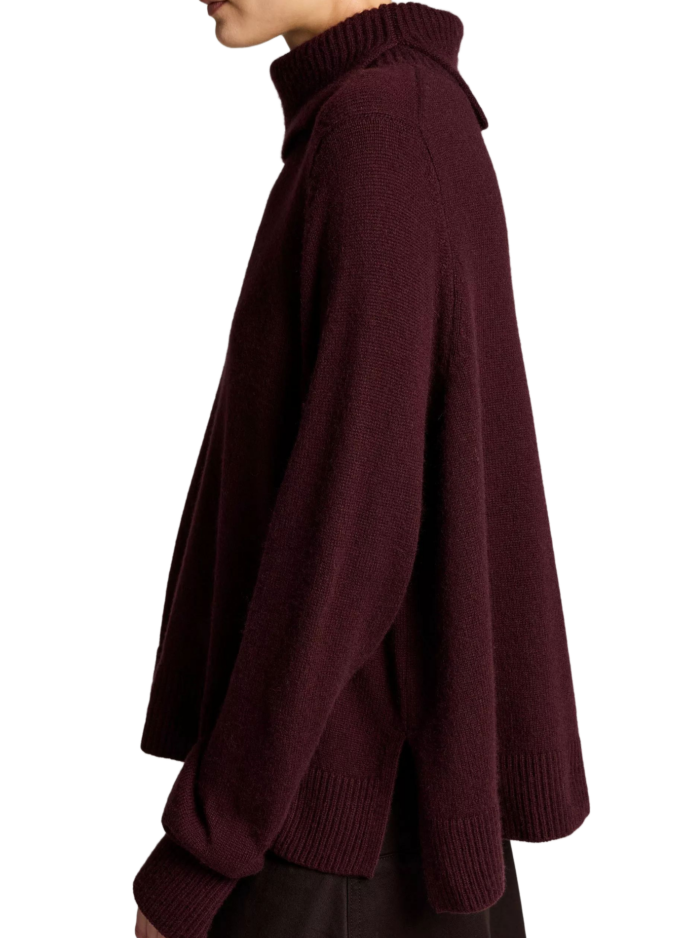 Pull en maille ample en laine et cachemire VINCE Violet