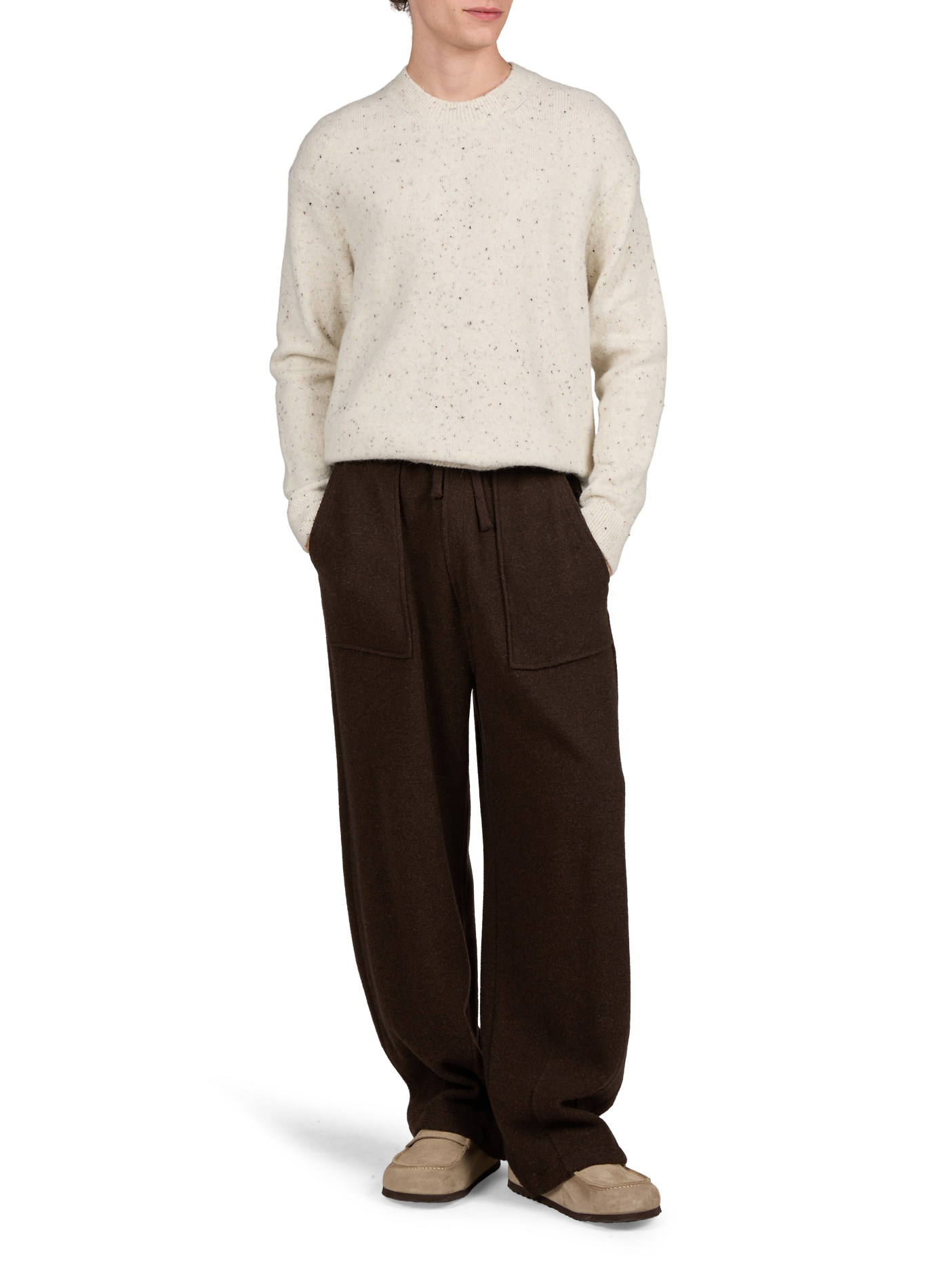 Straight wool blend sweater MAISON KITSUNÉ White