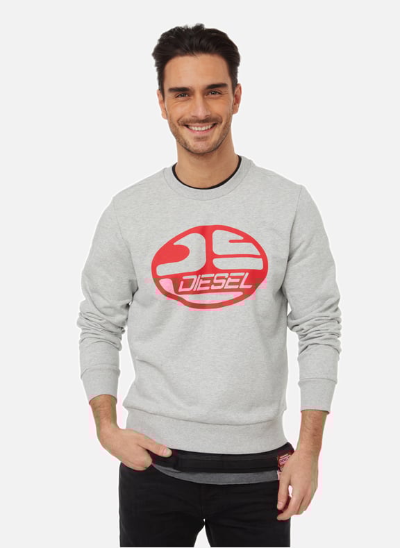 Sweat à sérigraphie en coton Gris by DIESEL DIESEL Sweat à sérigraphie en coton Gris