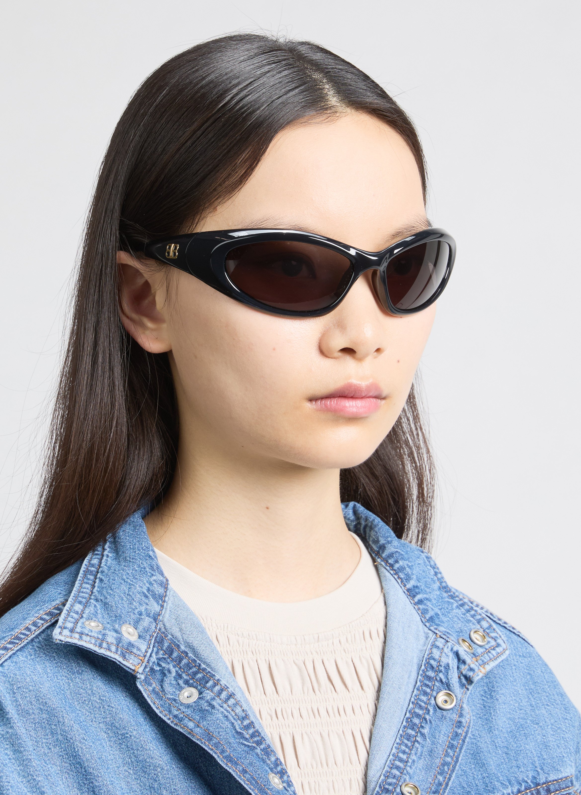 Sunglasses with logo BALENCIAGA Black