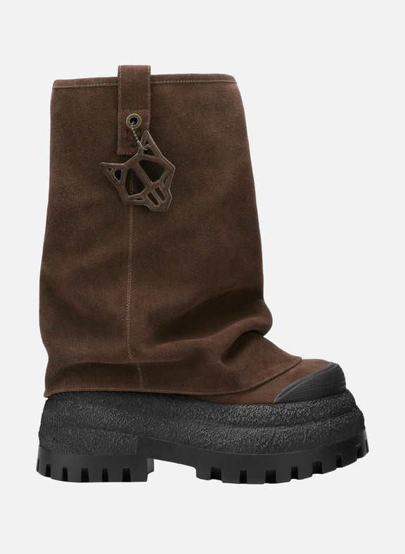 Bottes disturb Marron by NAKED WOLFE NAKED WOLFE Bottes disturb Marron