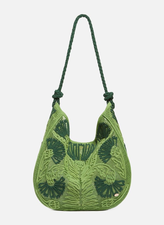 Sac hobo en coton Vert by VANESSA BRUNO VANESSA BRUNO Sac hobo en coton Vert