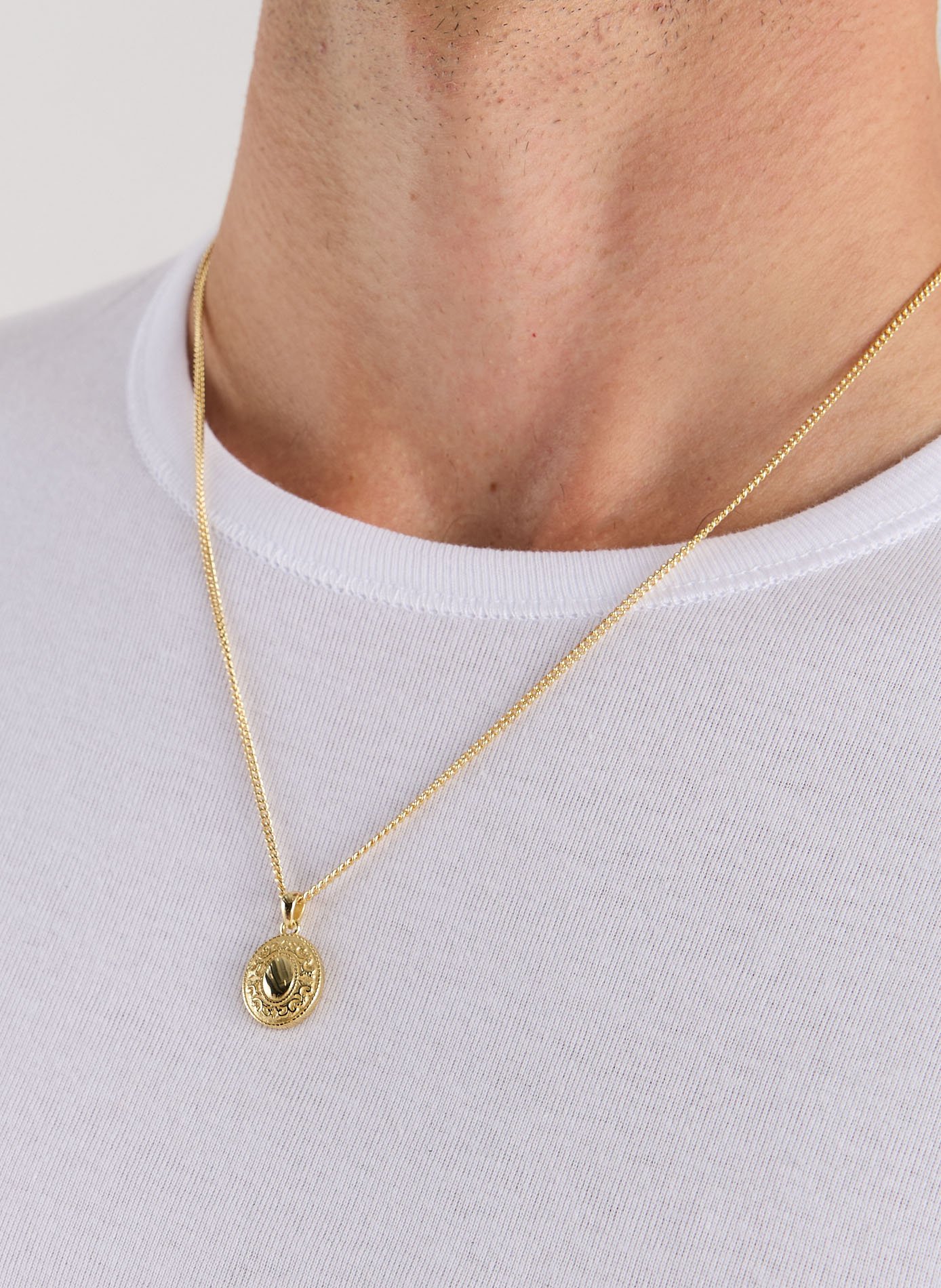 Gold-plated Silver Saloon Necklace SERGE DENIMES Golden