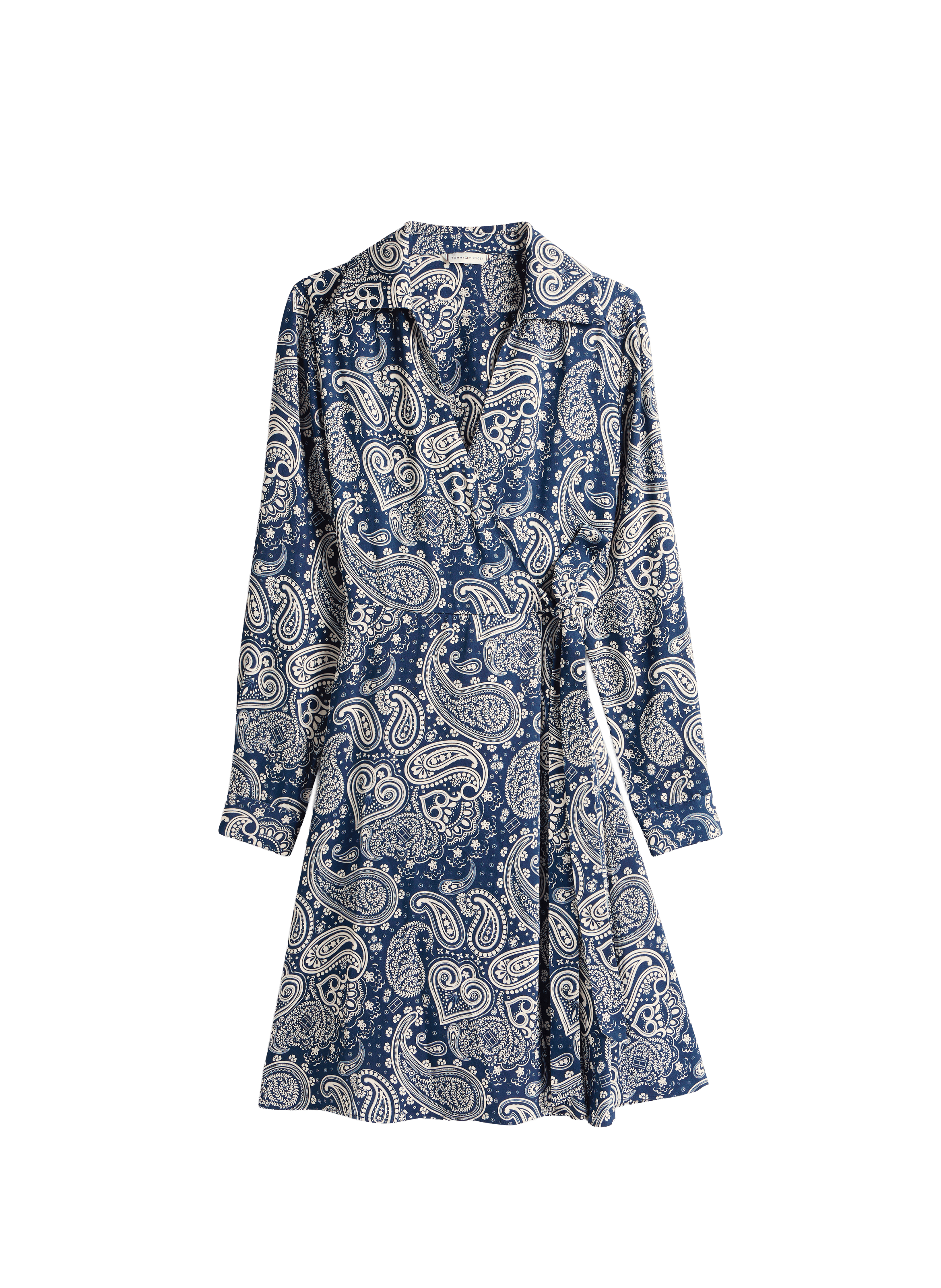 Robe portefeuille courte à manches longues TOMMY HILFIGER Multicolore