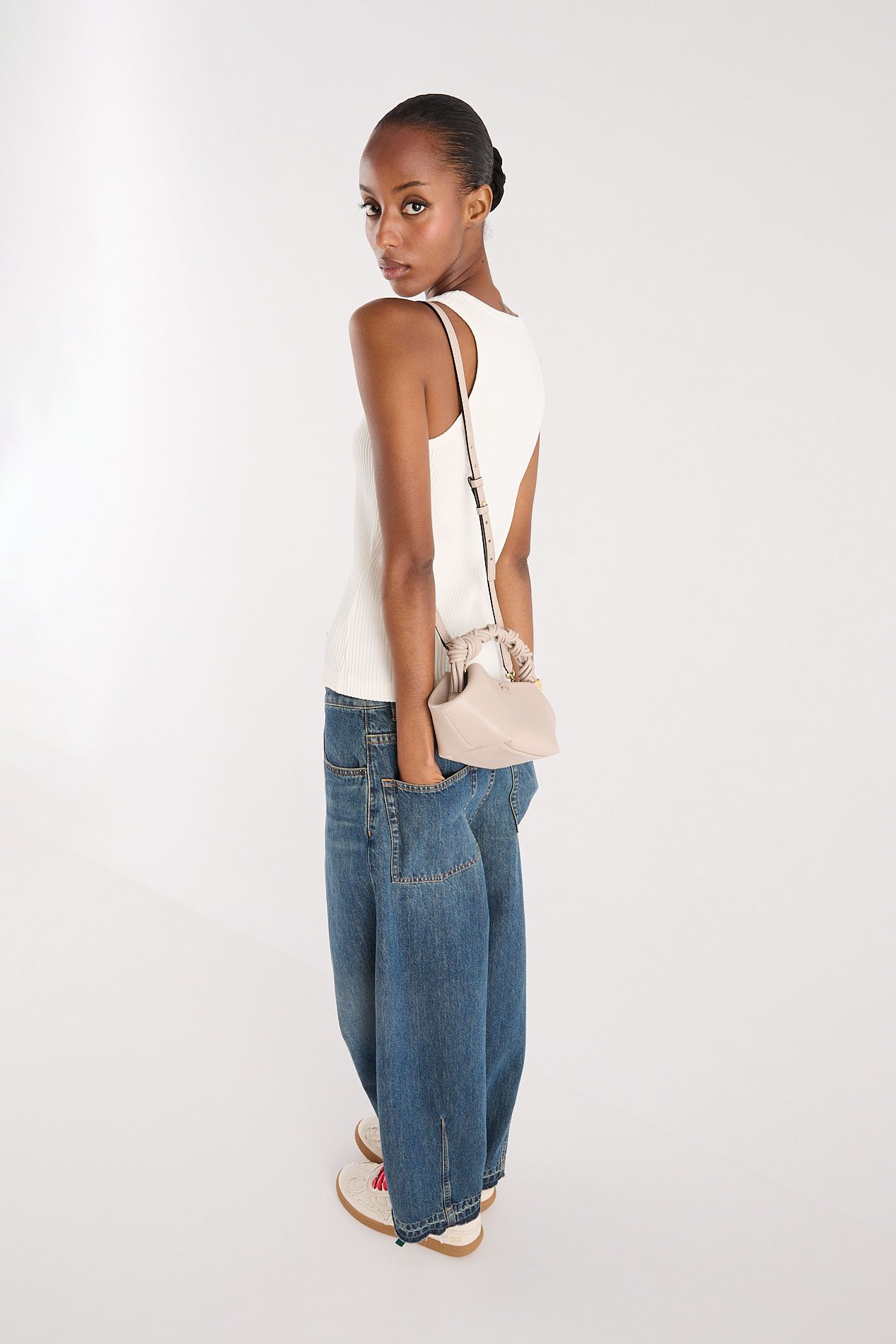 Sac à main Mini Bou GANNI Gris