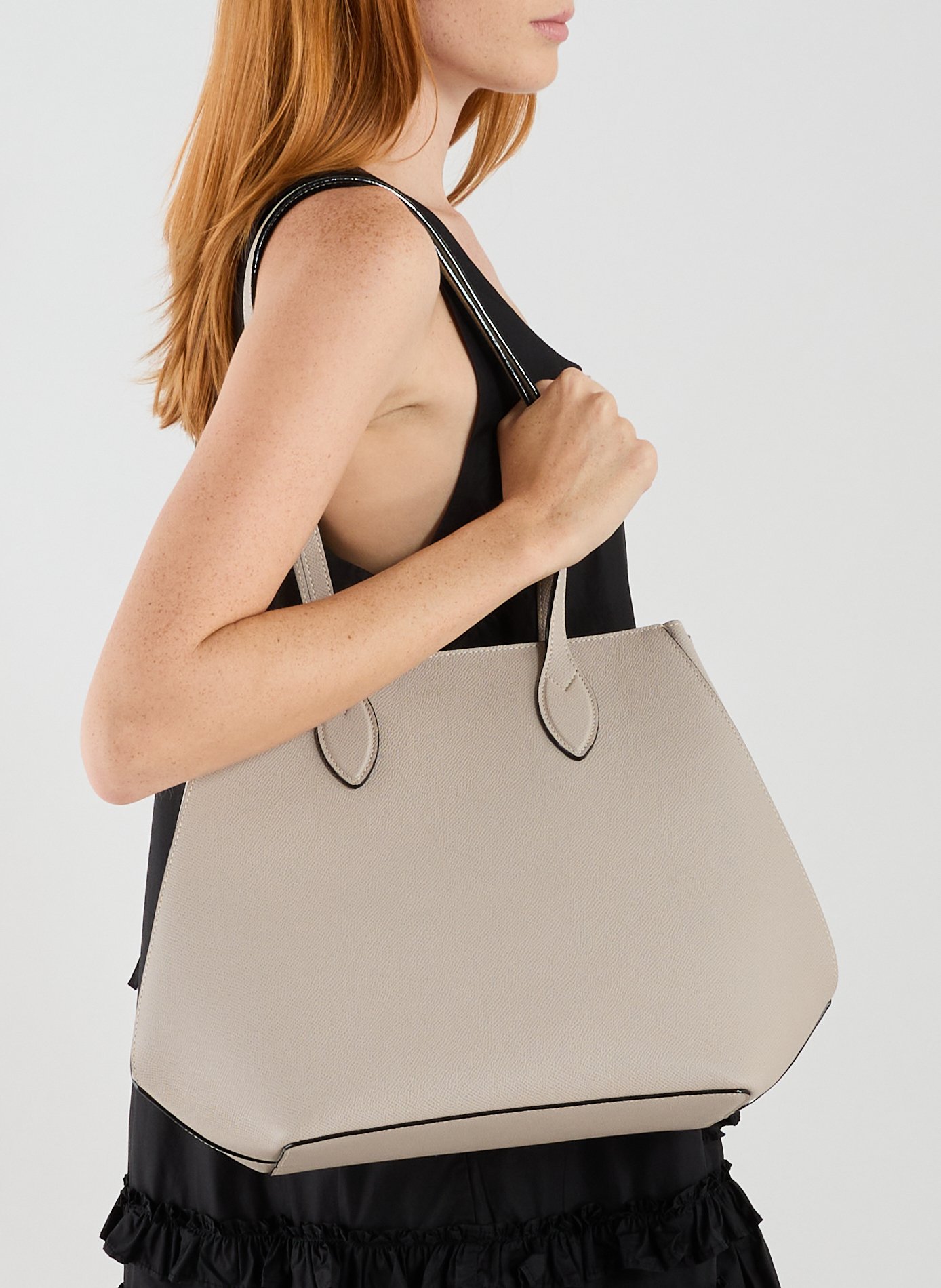 VALEXTRA Shopping Bag Vivi Medium Beige