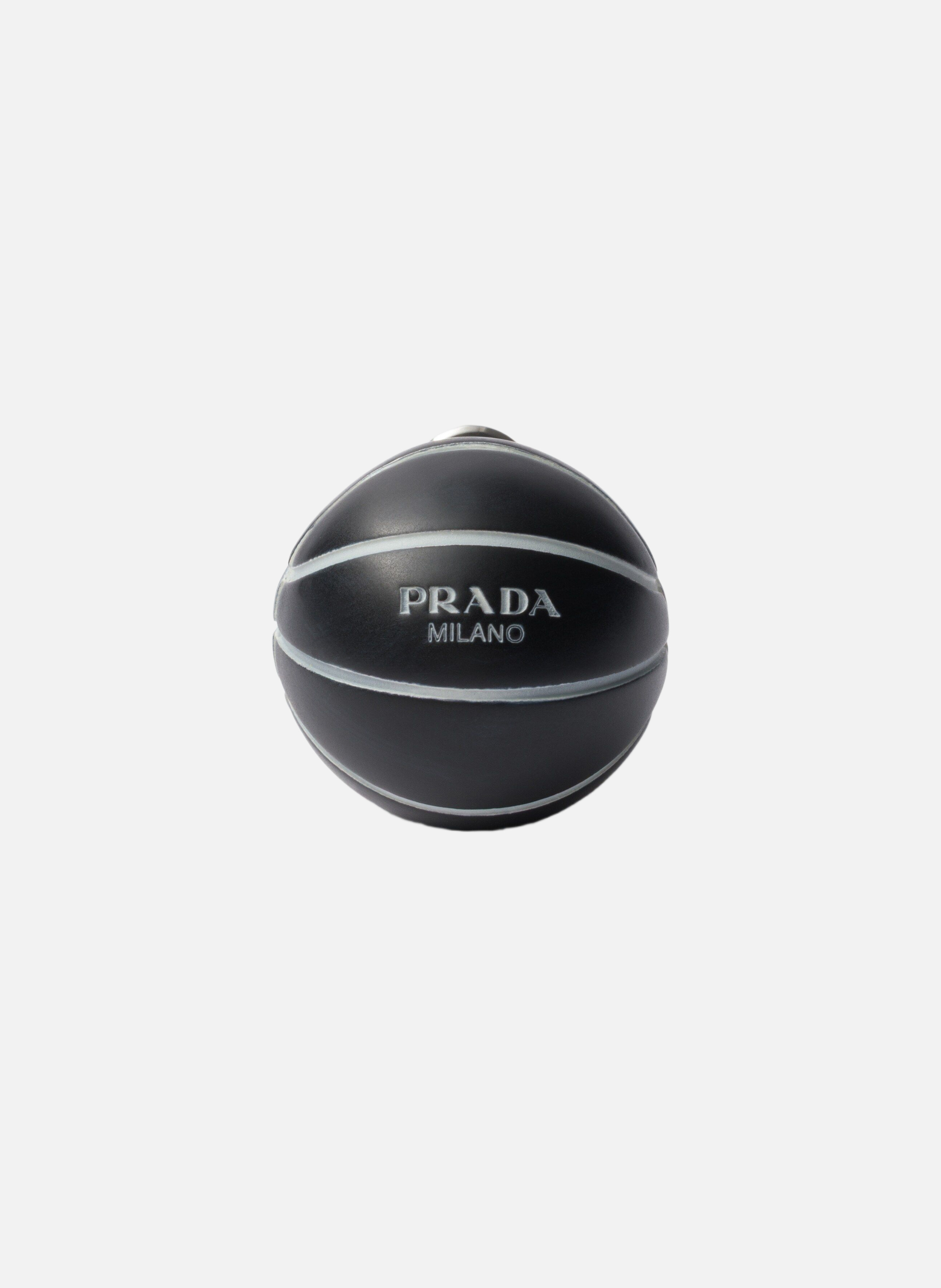 PRADA Boucles d’oreilles basketball en métal Gris