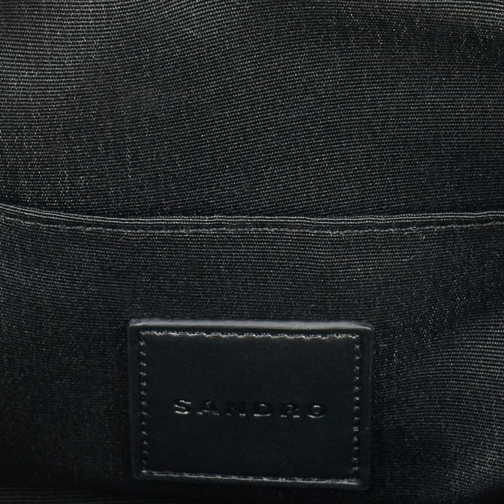 Sac bandoulière en cuir SANDRO Gris