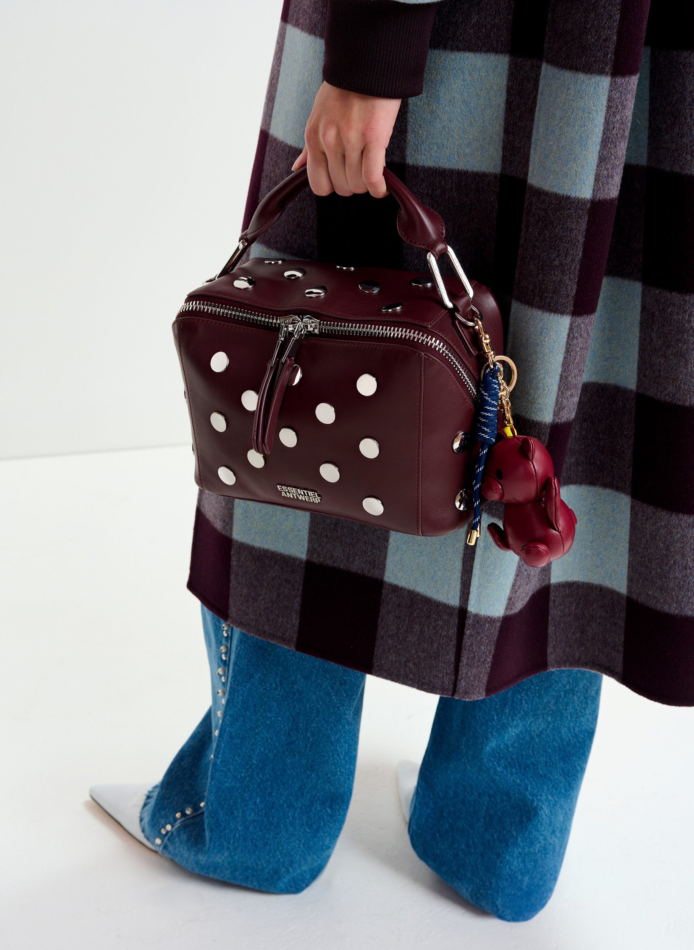 Sac bandoulière en cuir imona ESSENTIEL ANTWERP Rouge