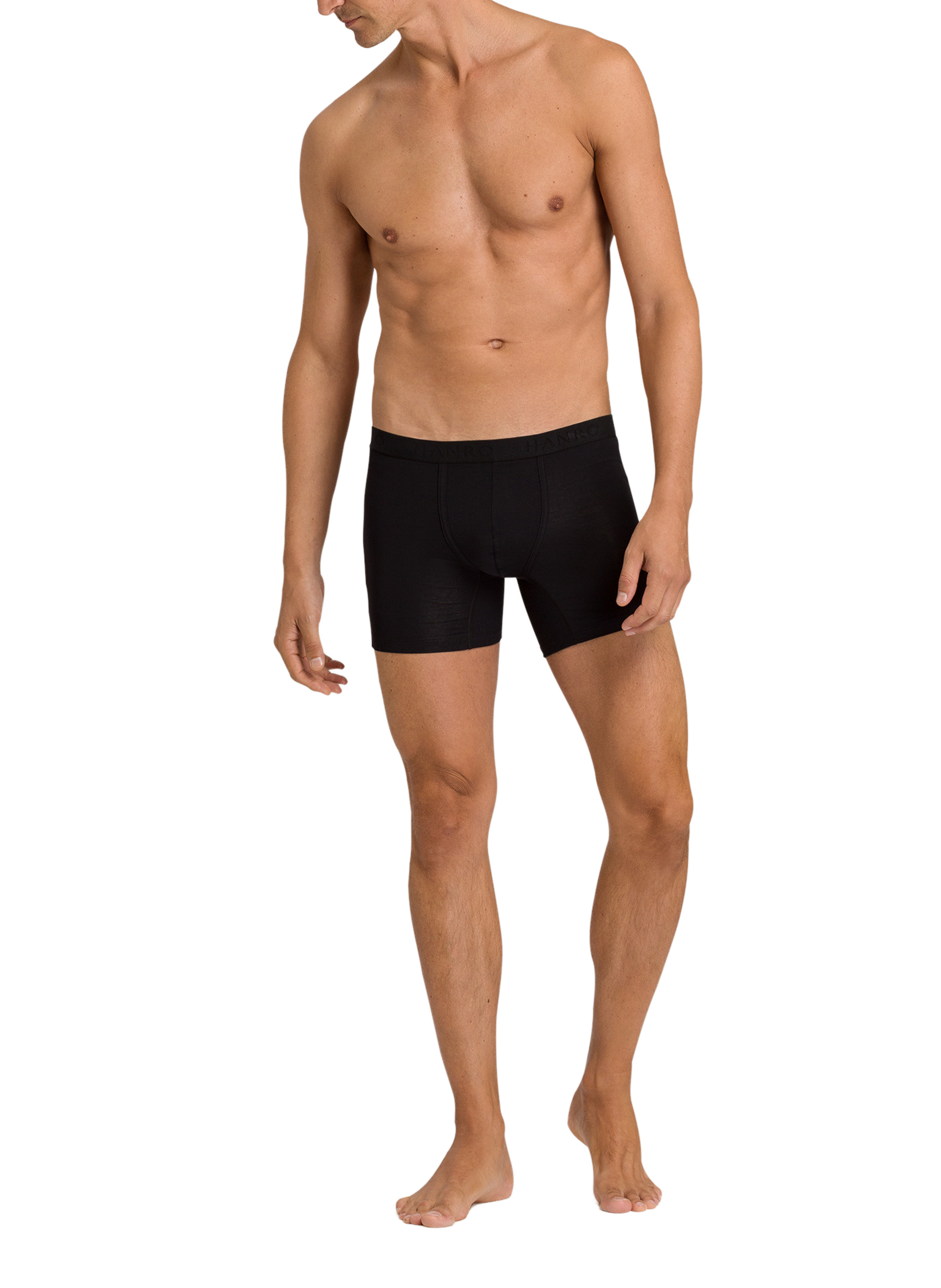 Long cotton boxers HANRO Black