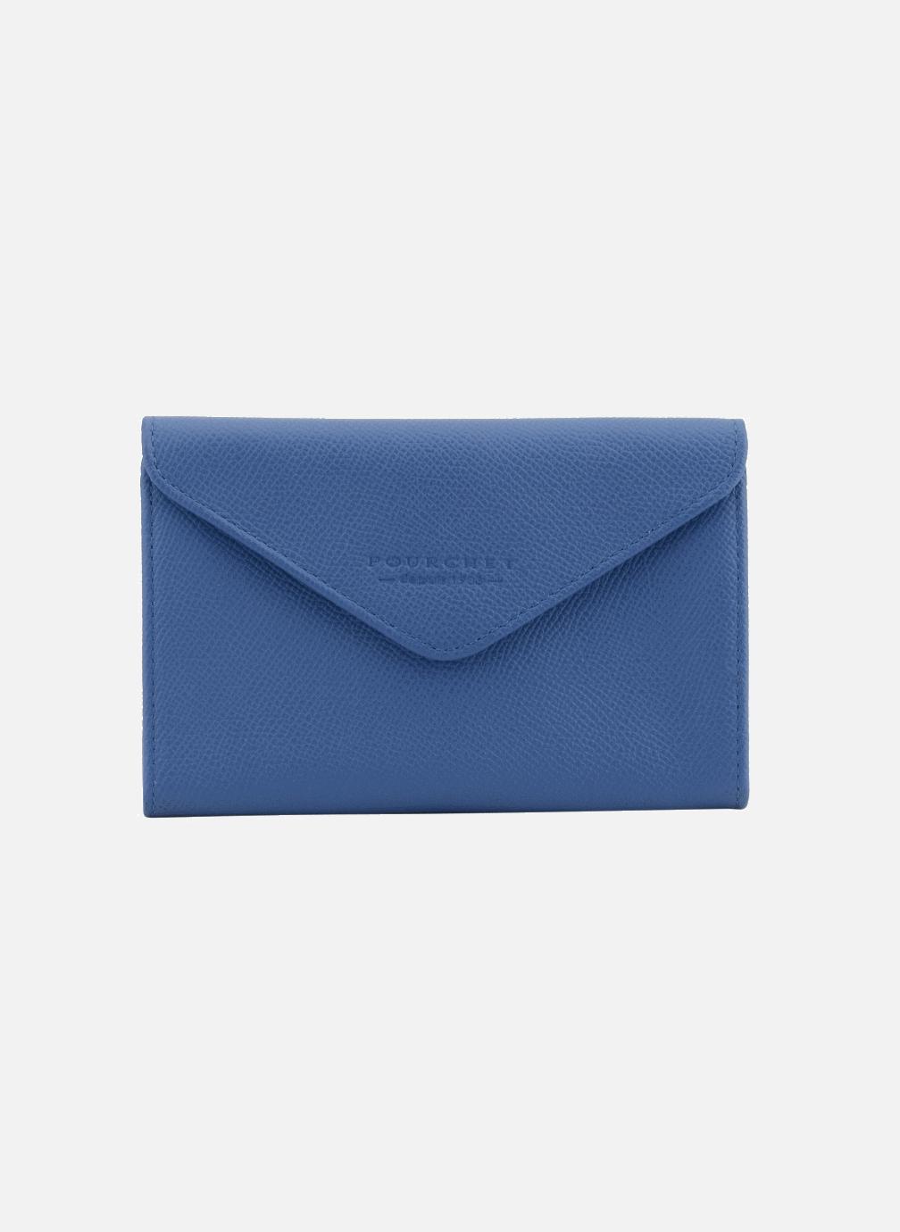 Cassetta cuir | sac porté épaule en cuir de vachette POURCHET Bleu
