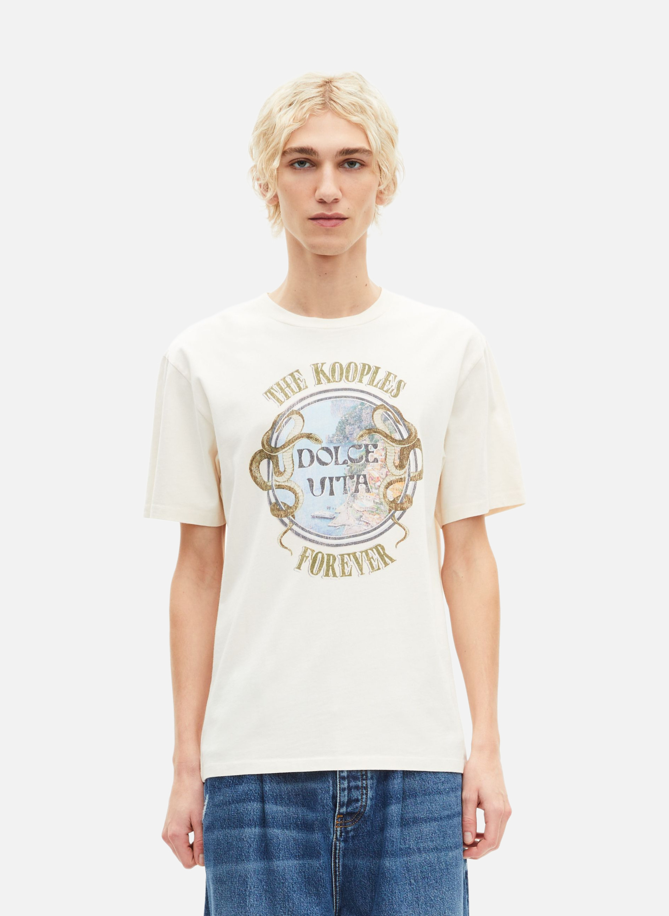 T-shirt avec sérigraphie dolce vita THE KOOPLES Beige